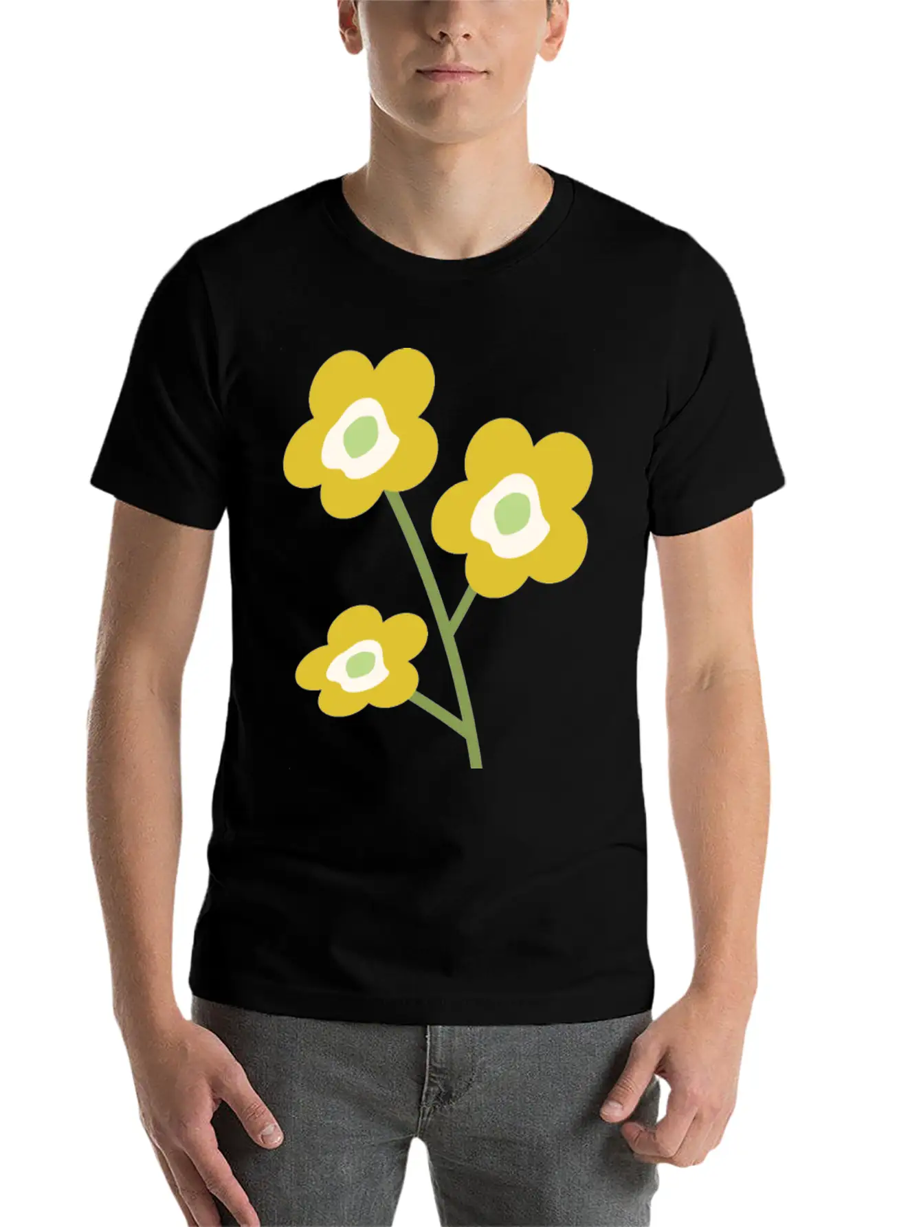 Floral Unisex Casual T-Shirt – Clean Design For Daily Comfort