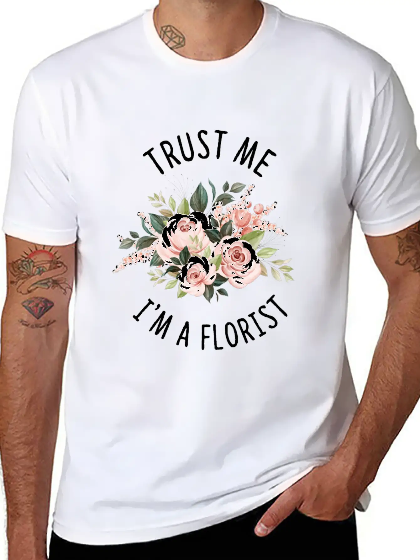 Florist Florist Flowers Flower Bouquet Breathable Soft Cotton T-Shirt – Timeless Casual Look