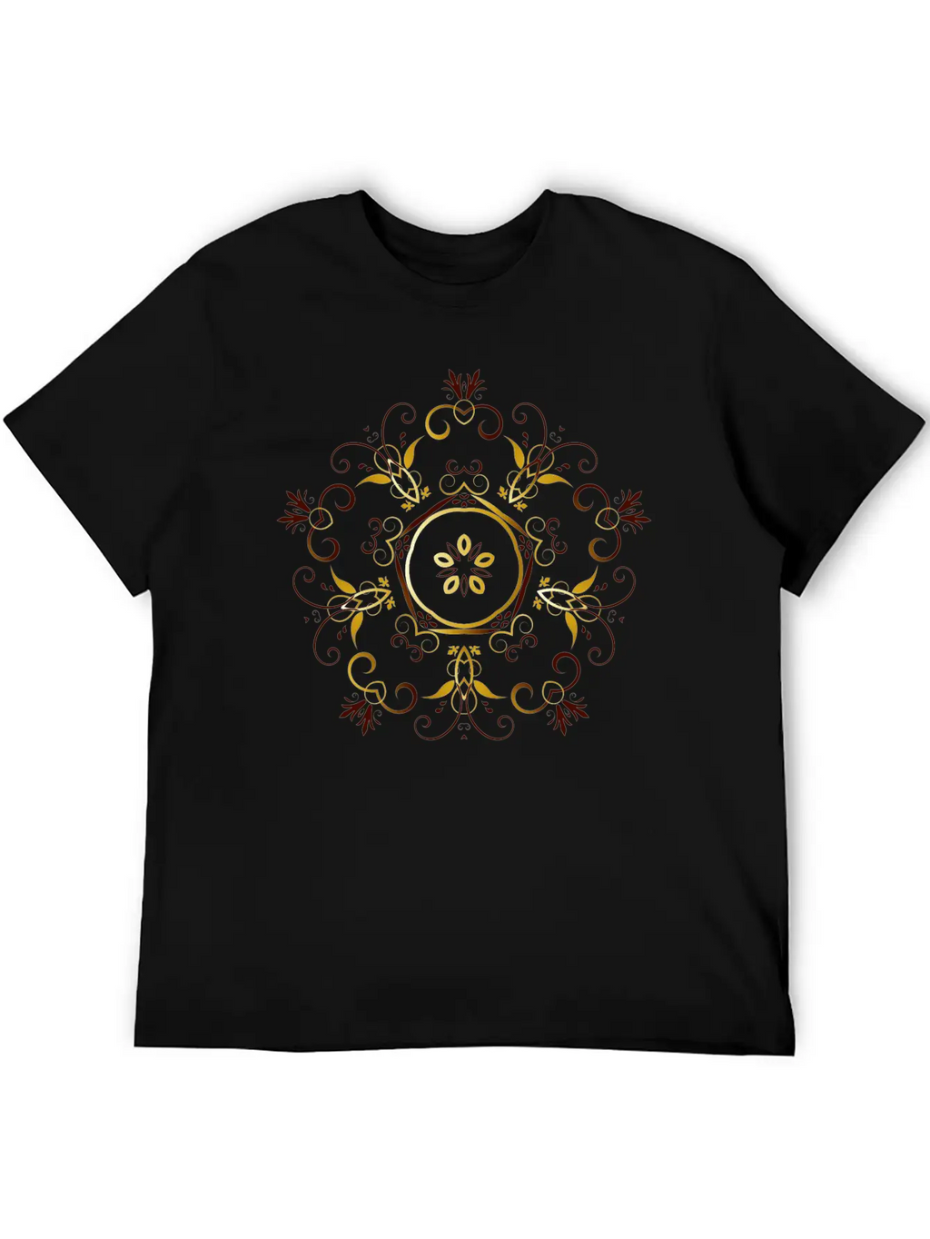 Flourishy Floral Design 17 Unisex Short Sleeve Soft Cotton T-Shirt – Casual Everyday Wear