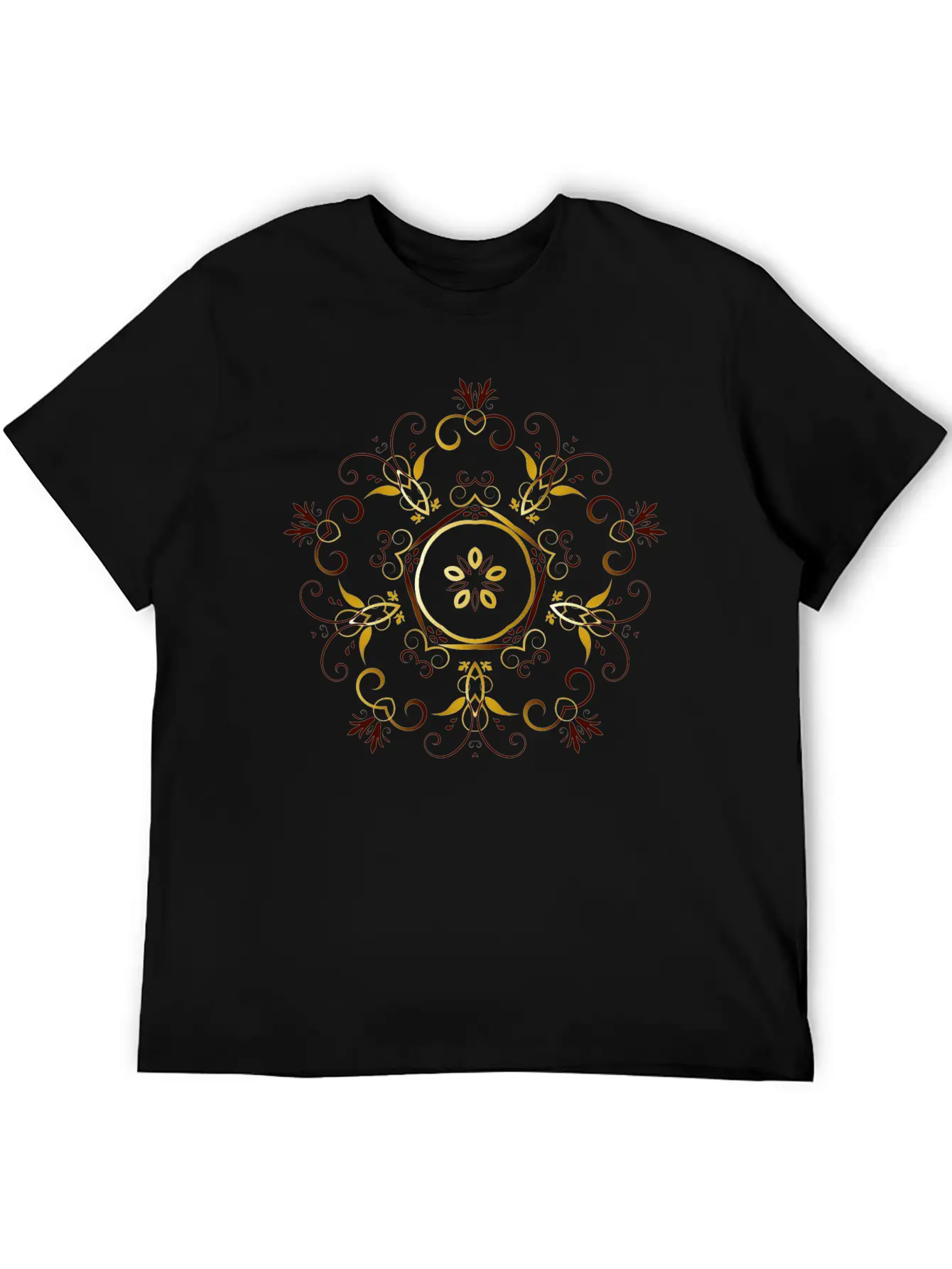 Flourishy Floral Design 17 Unisex Short Sleeve Soft Cotton T-Shirt – Casual Everyday Wear