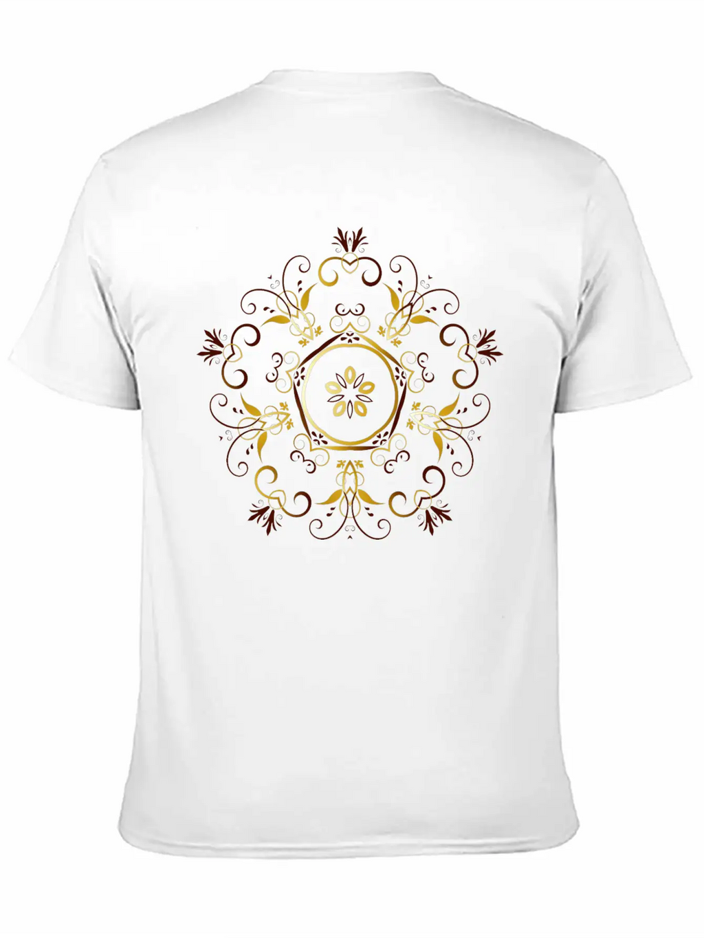 Flourishy Floral Design 17 Unisex Short Sleeve Soft Cotton T-Shirt – Casual Everyday Wear