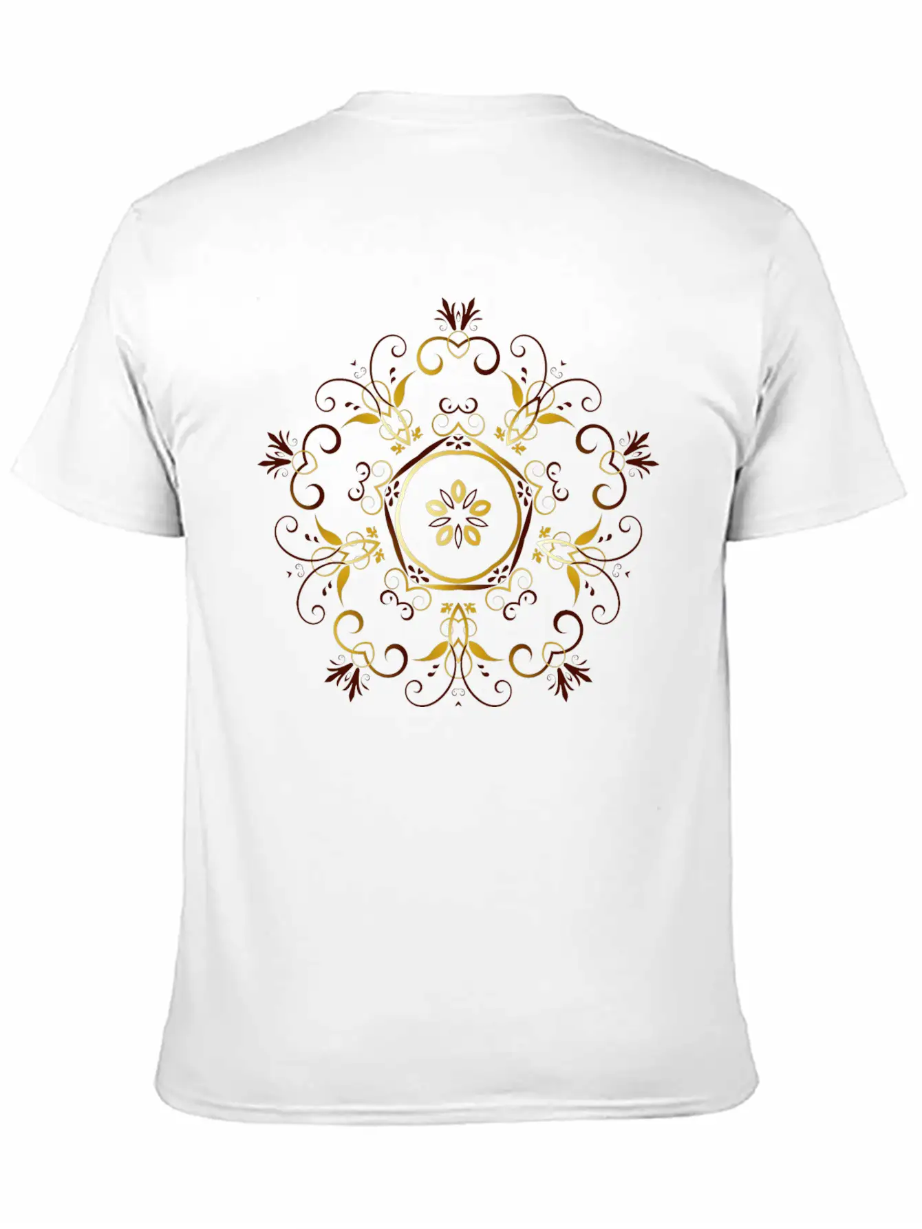 Flourishy Floral Design 17 Unisex Short Sleeve Soft Cotton T-Shirt – Casual Everyday Wear