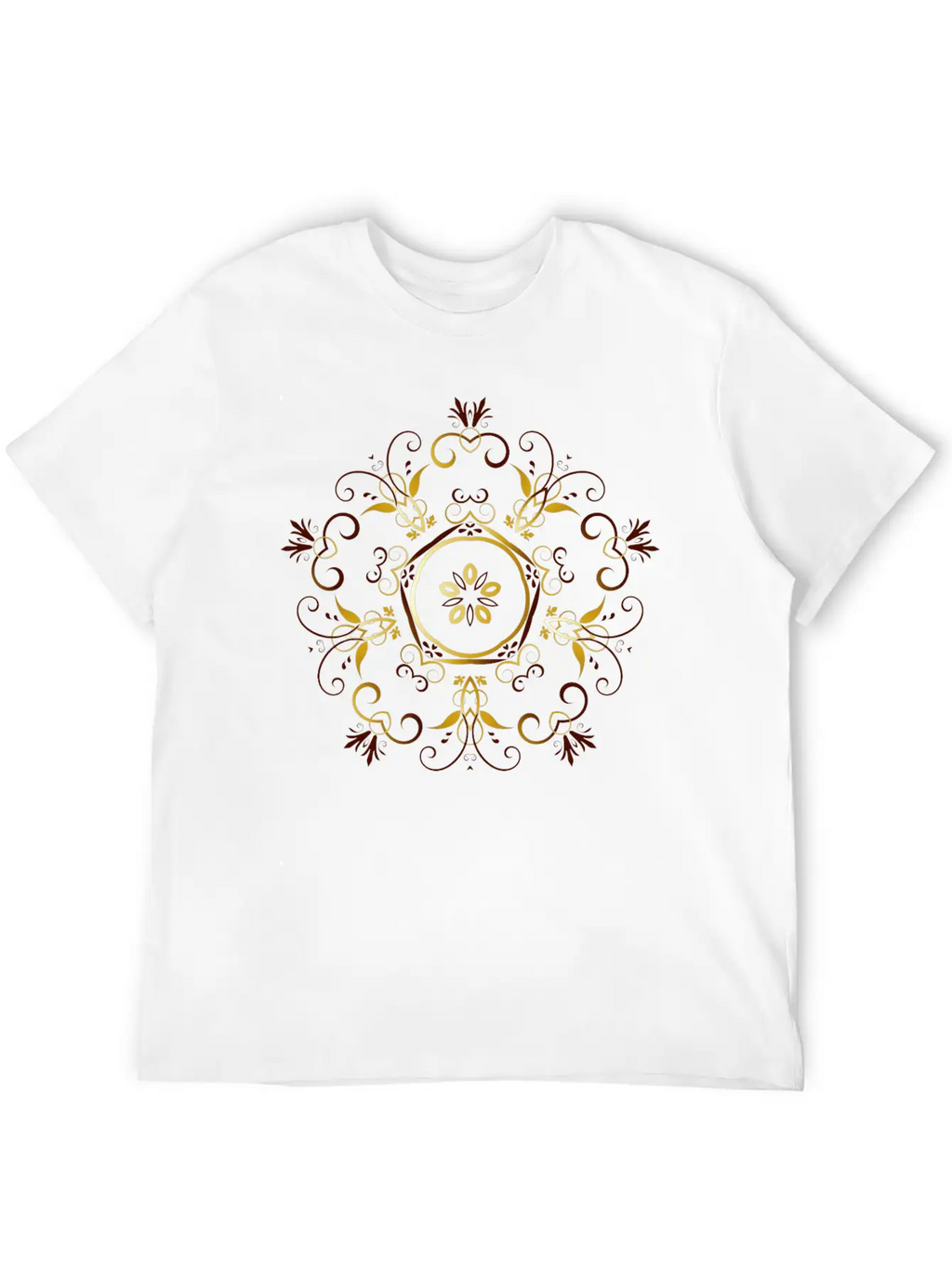 Flourishy Floral Design 17 Unisex Short Sleeve Soft Cotton T-Shirt – Casual Everyday Wear