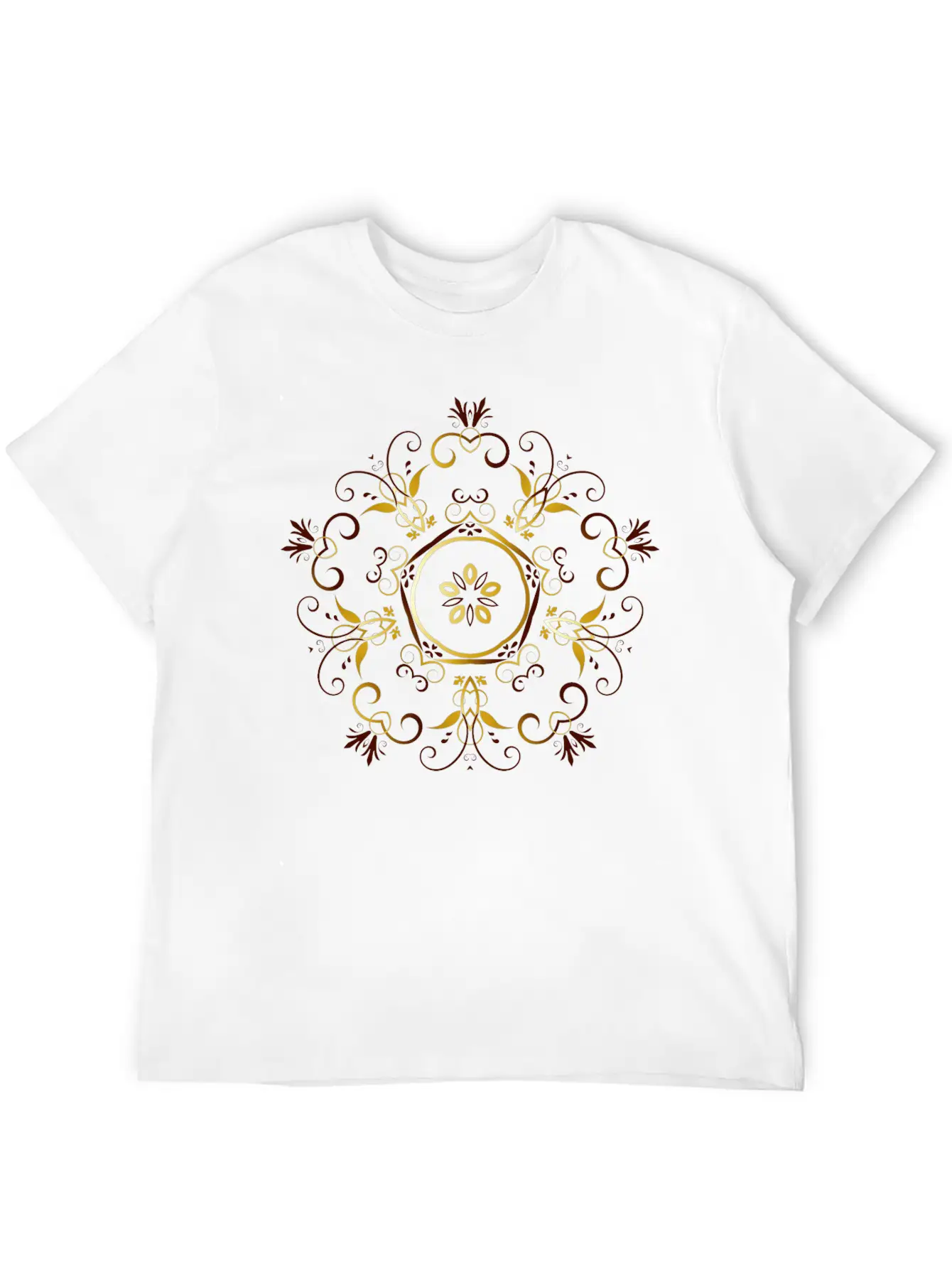 Flourishy Floral Design 17 Unisex Short Sleeve Soft Cotton T-Shirt – Casual Everyday Wear