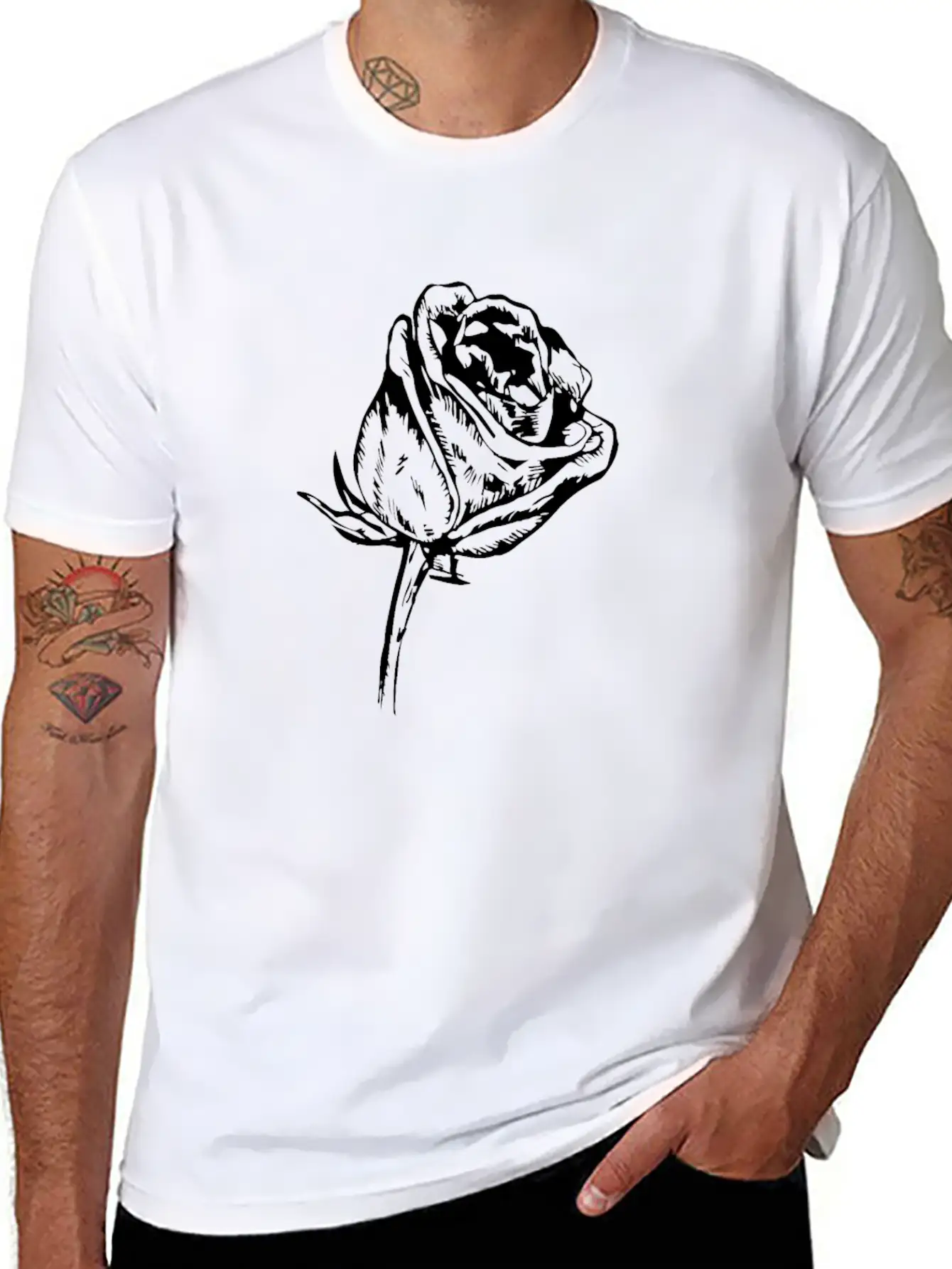 Flower And Floral Symbol Unisex Casual T-Shirt – Clean Design For Daily Comfort