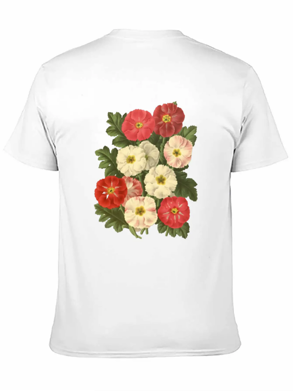Flower Botanical Illustration Breathable Soft Cotton T-Shirt – Timeless Casual Look