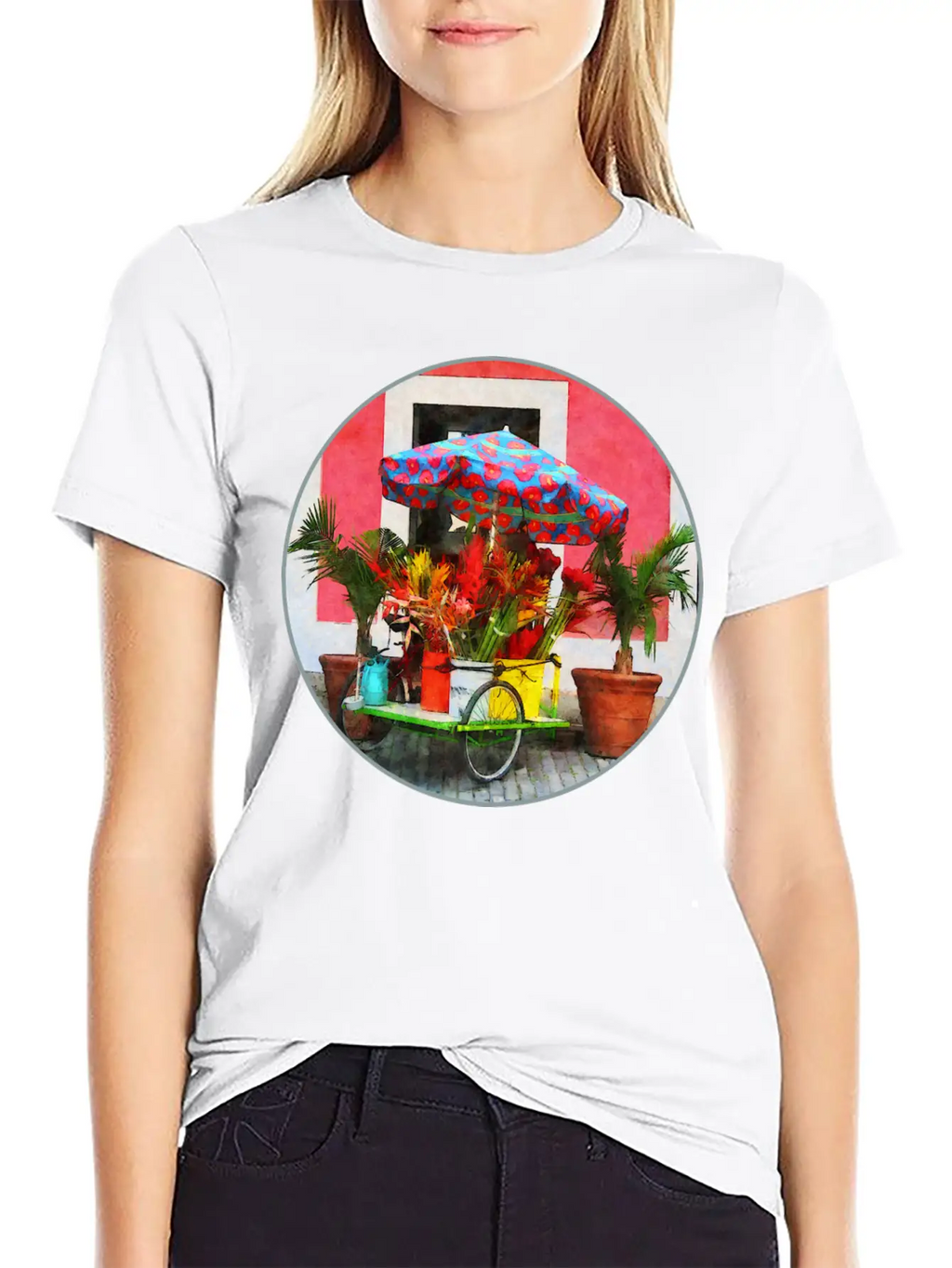 Flower Cart San Juan, Puerto Rico Unisex Casual T-Shirt – Clean Design For Daily Comfort