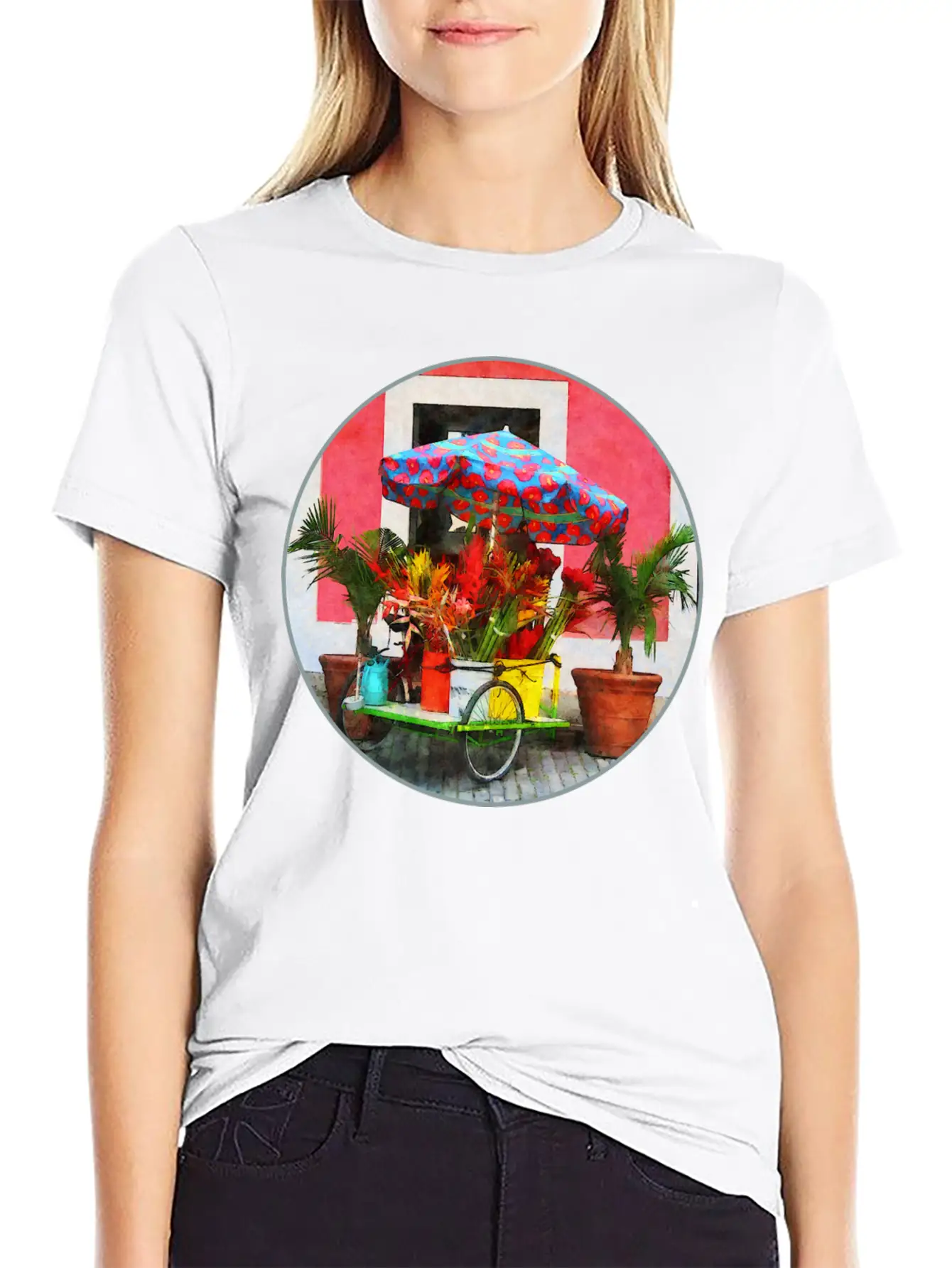 Flower Cart San Juan, Puerto Rico Unisex Casual T-Shirt – Clean Design For Daily Comfort
