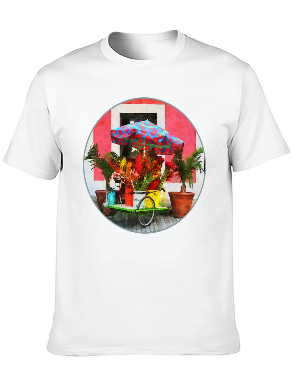 Flower Cart San Juan, Puerto Rico Unisex Casual T-Shirt – Clean Design For Daily Comfort