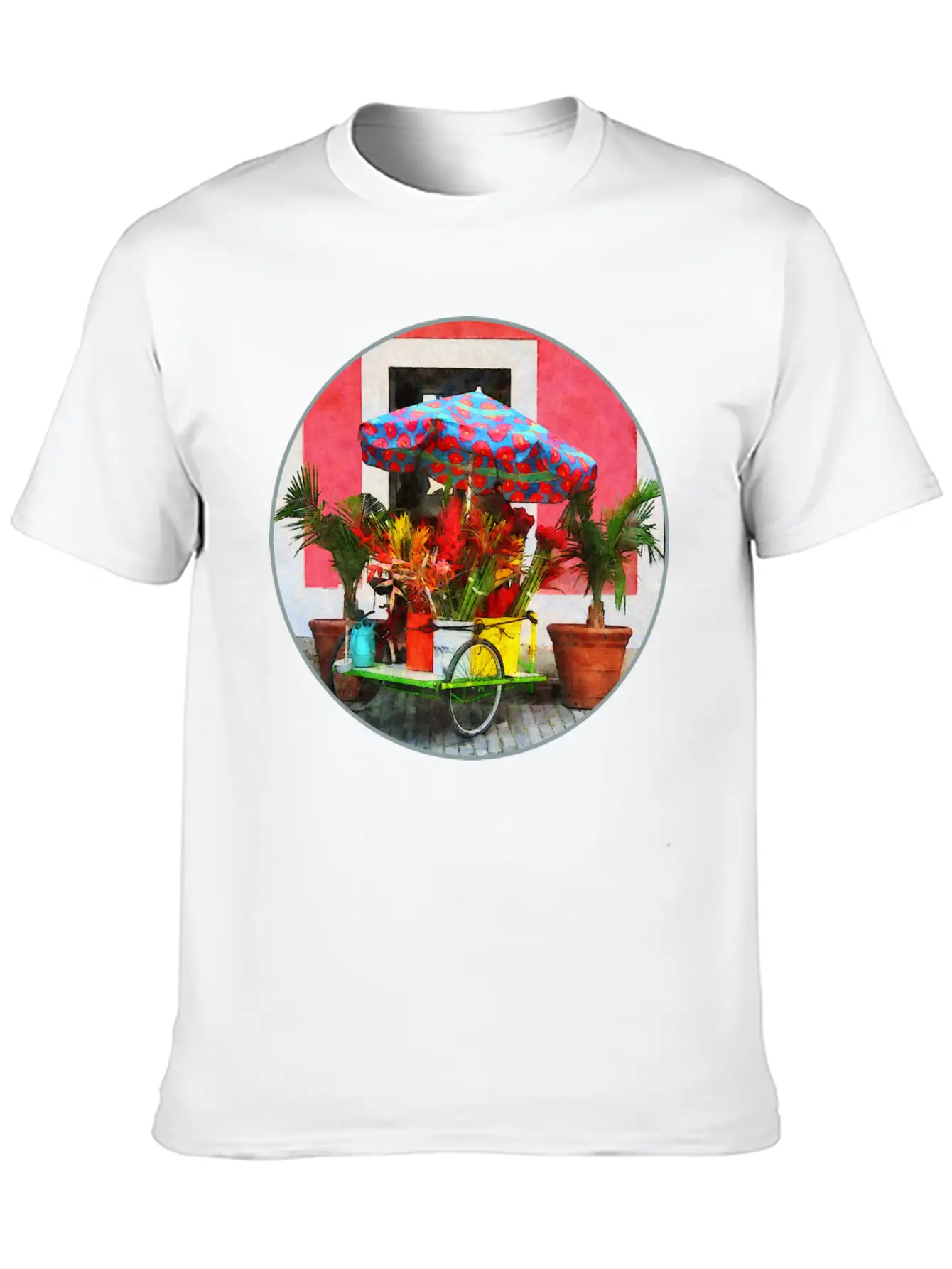Flower Cart San Juan, Puerto Rico Unisex Casual T-Shirt – Clean Design For Daily Comfort
