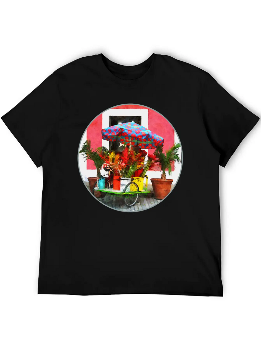 Flower Cart San Juan, Puerto Rico Unisex Casual T-Shirt – Clean Design For Daily Comfort