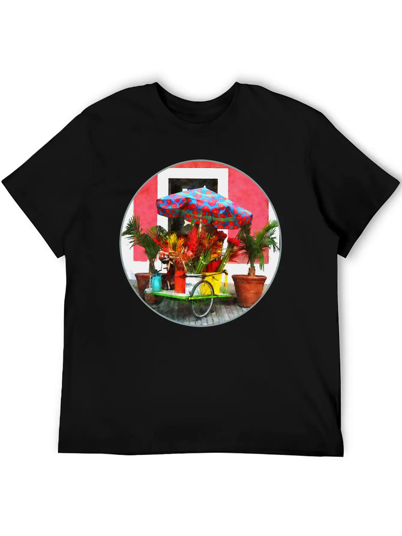 Flower Cart San Juan, Puerto Rico Unisex Casual T-Shirt – Clean Design For Daily Comfort