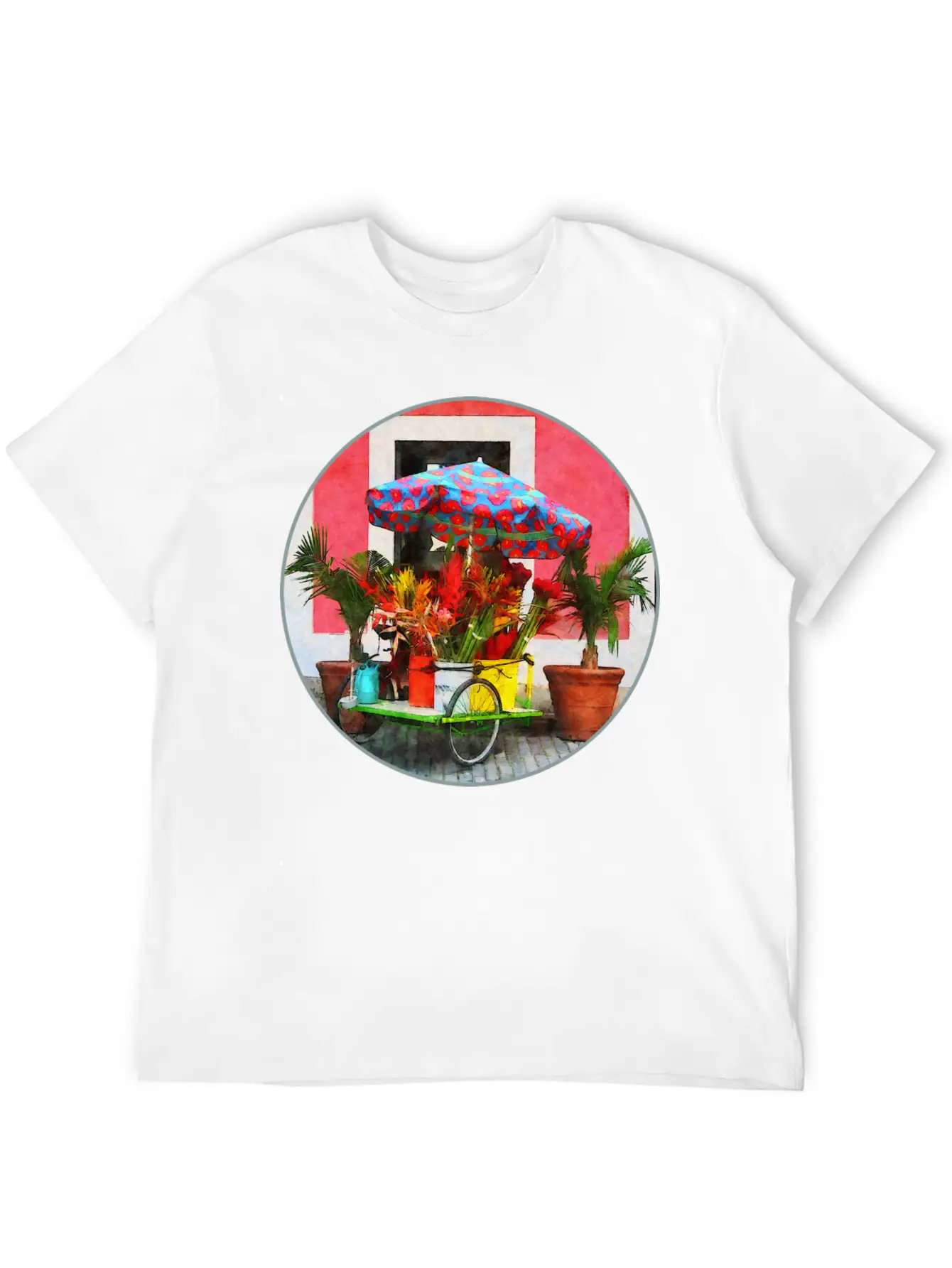Flower Cart San Juan, Puerto Rico Unisex Casual T-Shirt – Clean Design For Daily Comfort