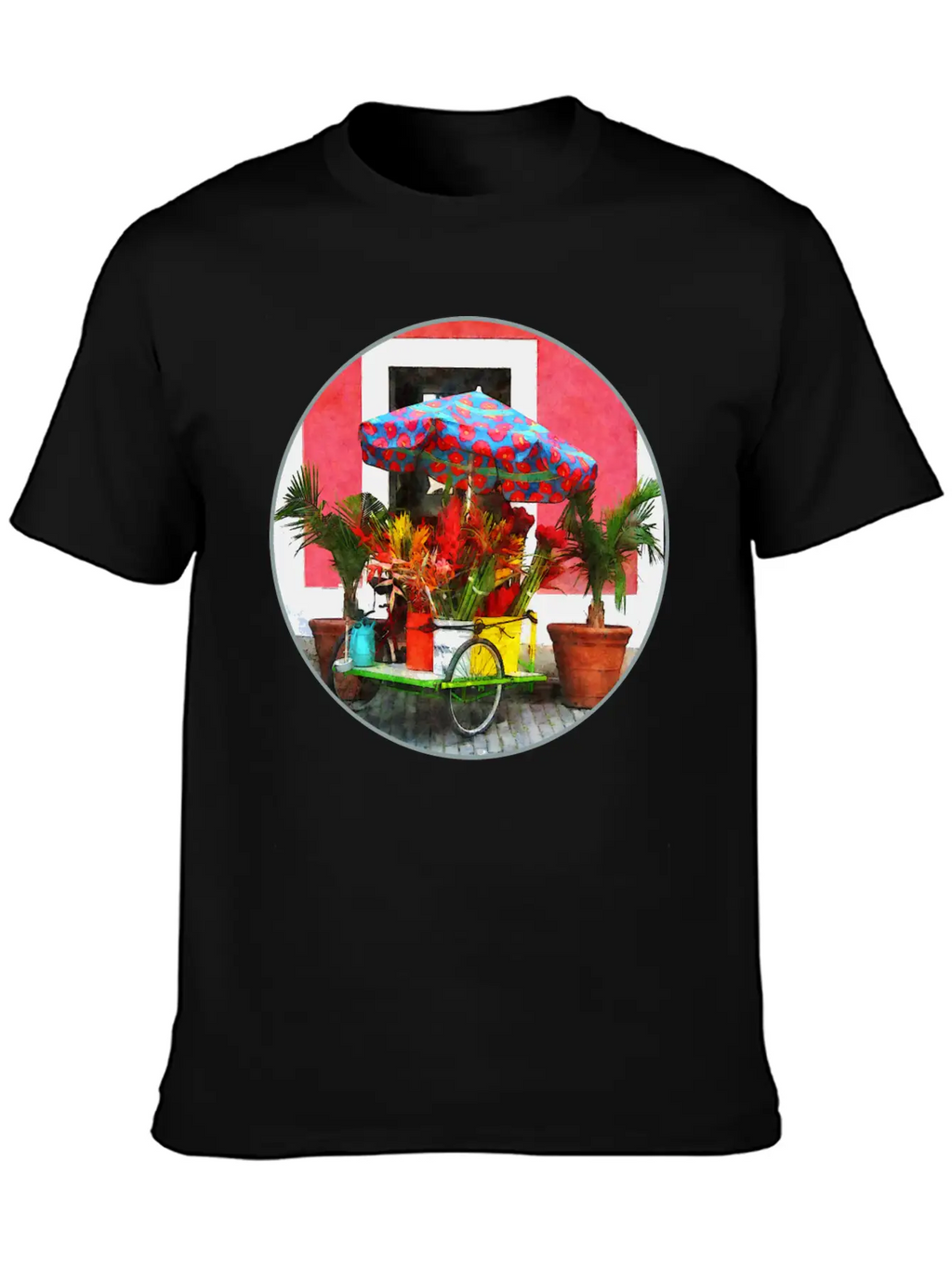 Flower Cart San Juan, Puerto Rico Unisex Casual T-Shirt – Clean Design For Daily Comfort