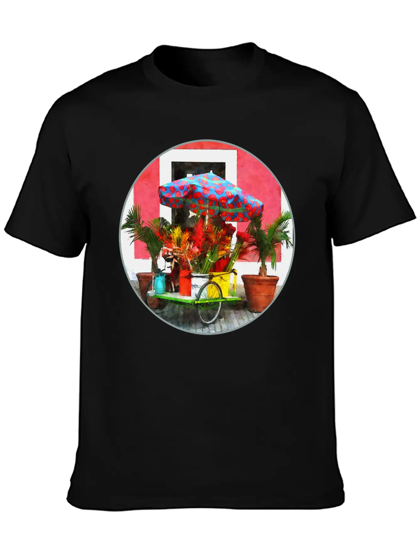 Flower Cart San Juan, Puerto Rico Unisex Casual T-Shirt – Clean Design For Daily Comfort