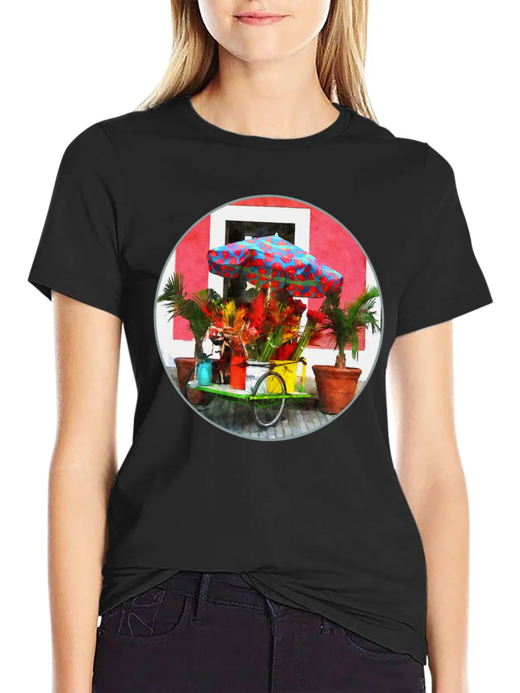 Flower Cart San Juan, Puerto Rico Unisex Casual T-Shirt – Clean Design For Daily Comfort