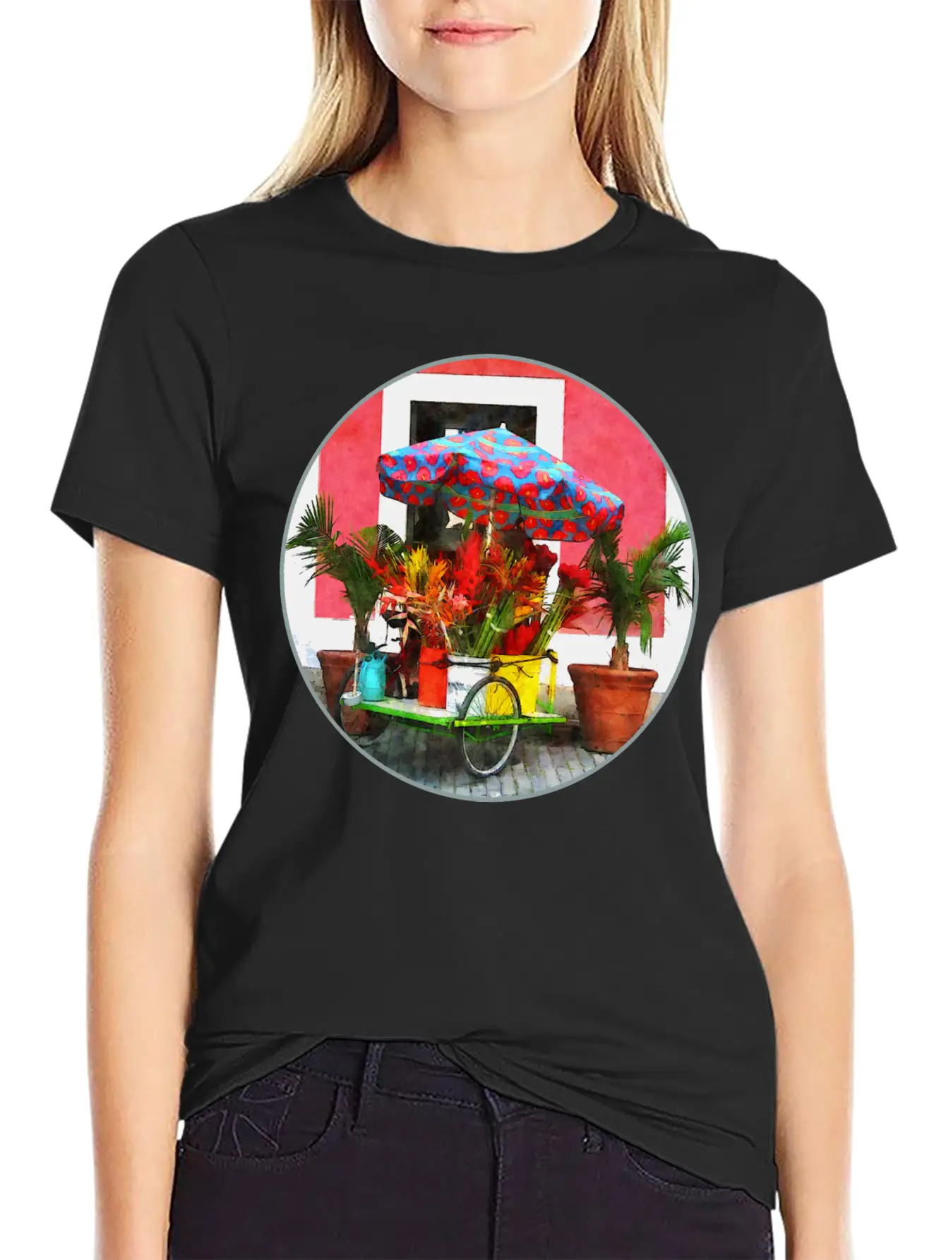 Flower Cart San Juan, Puerto Rico Unisex Casual T-Shirt – Clean Design For Daily Comfort