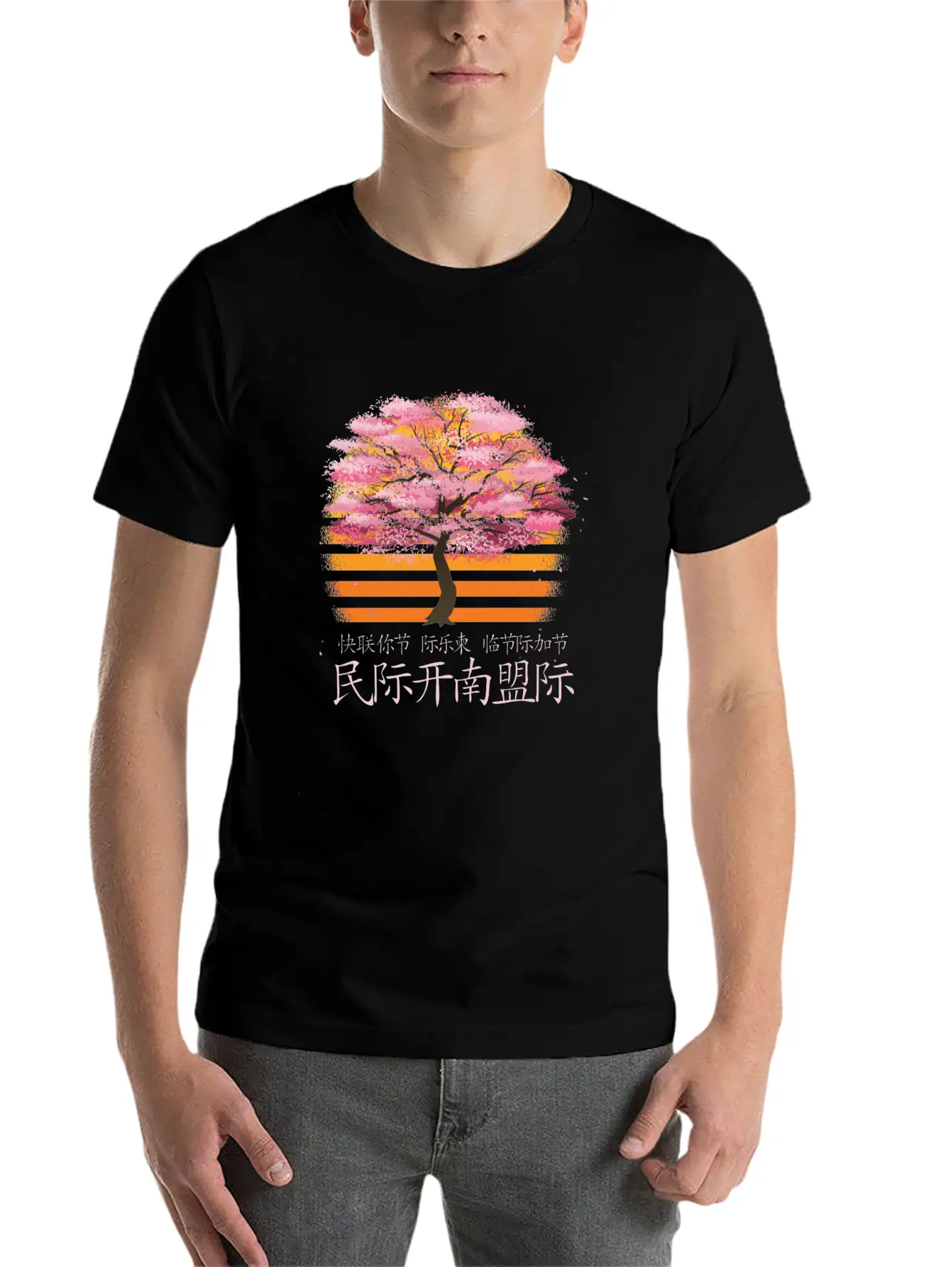 Flower Cherry Essential Cotton Tee For Daily Outfits – Unisex Style