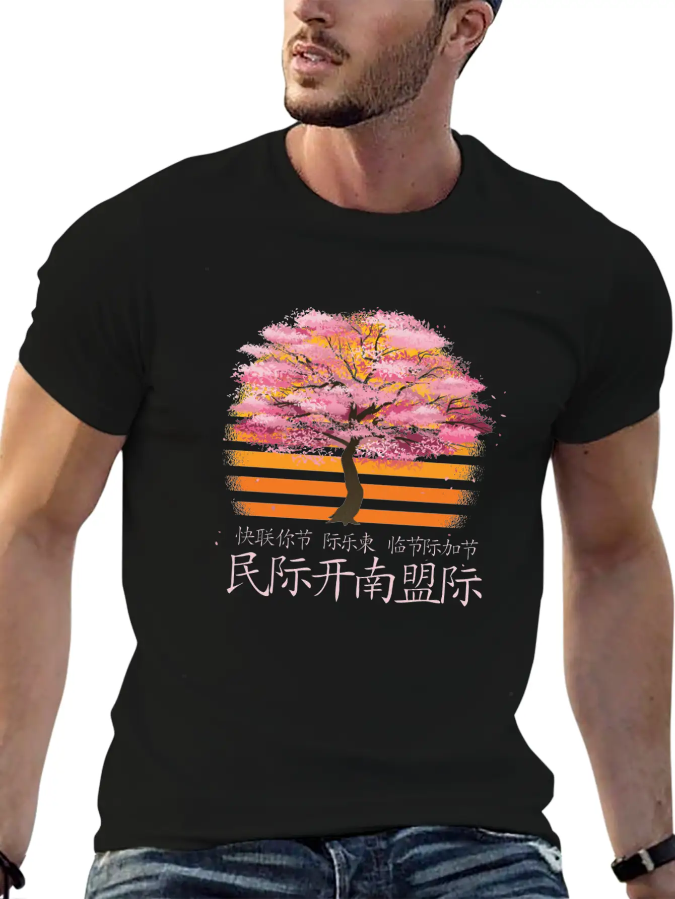 Flower Cherry Essential Cotton Tee For Daily Outfits – Unisex Style