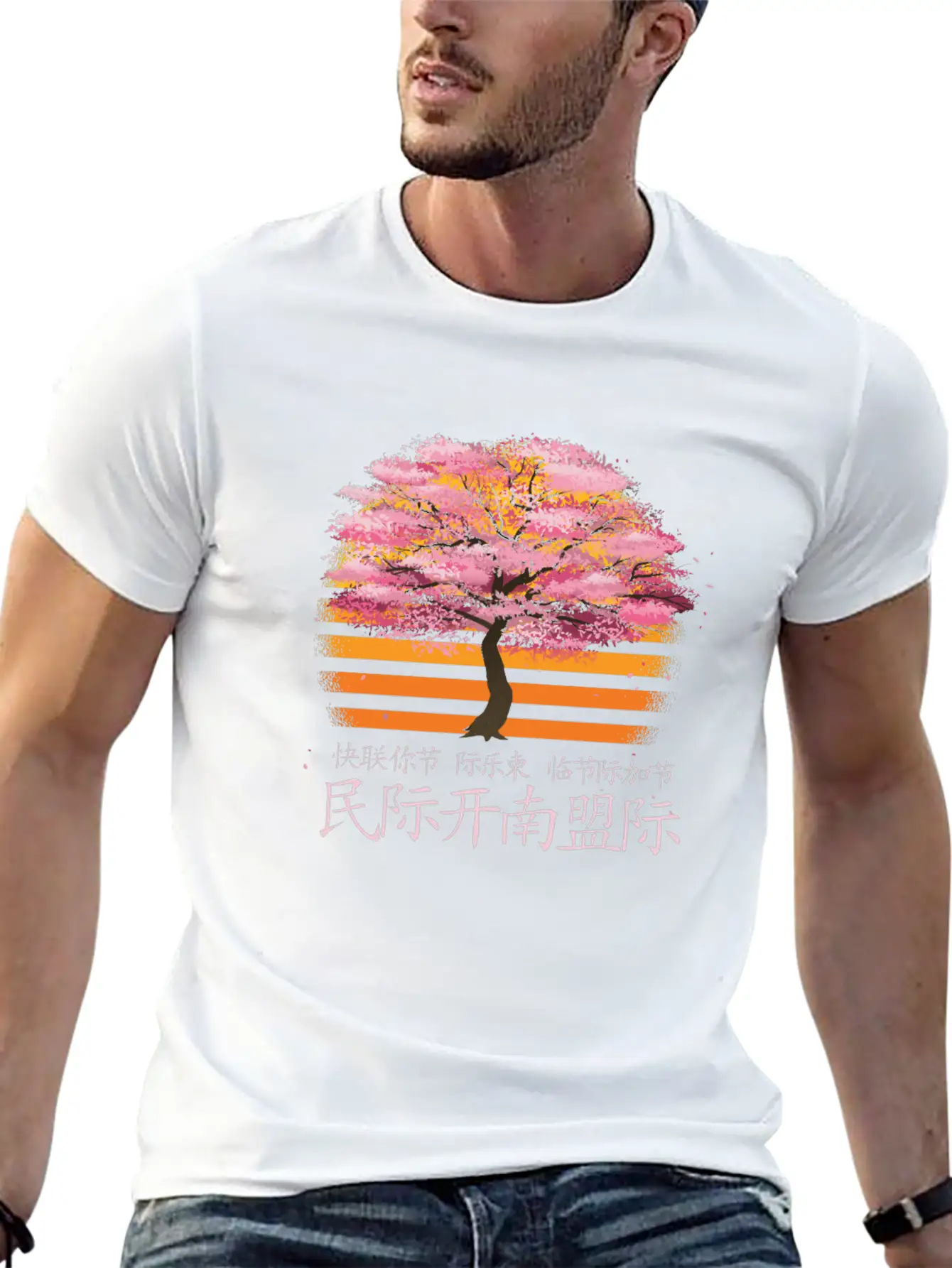 Flower Cherry Essential Cotton Tee For Daily Outfits – Unisex Style