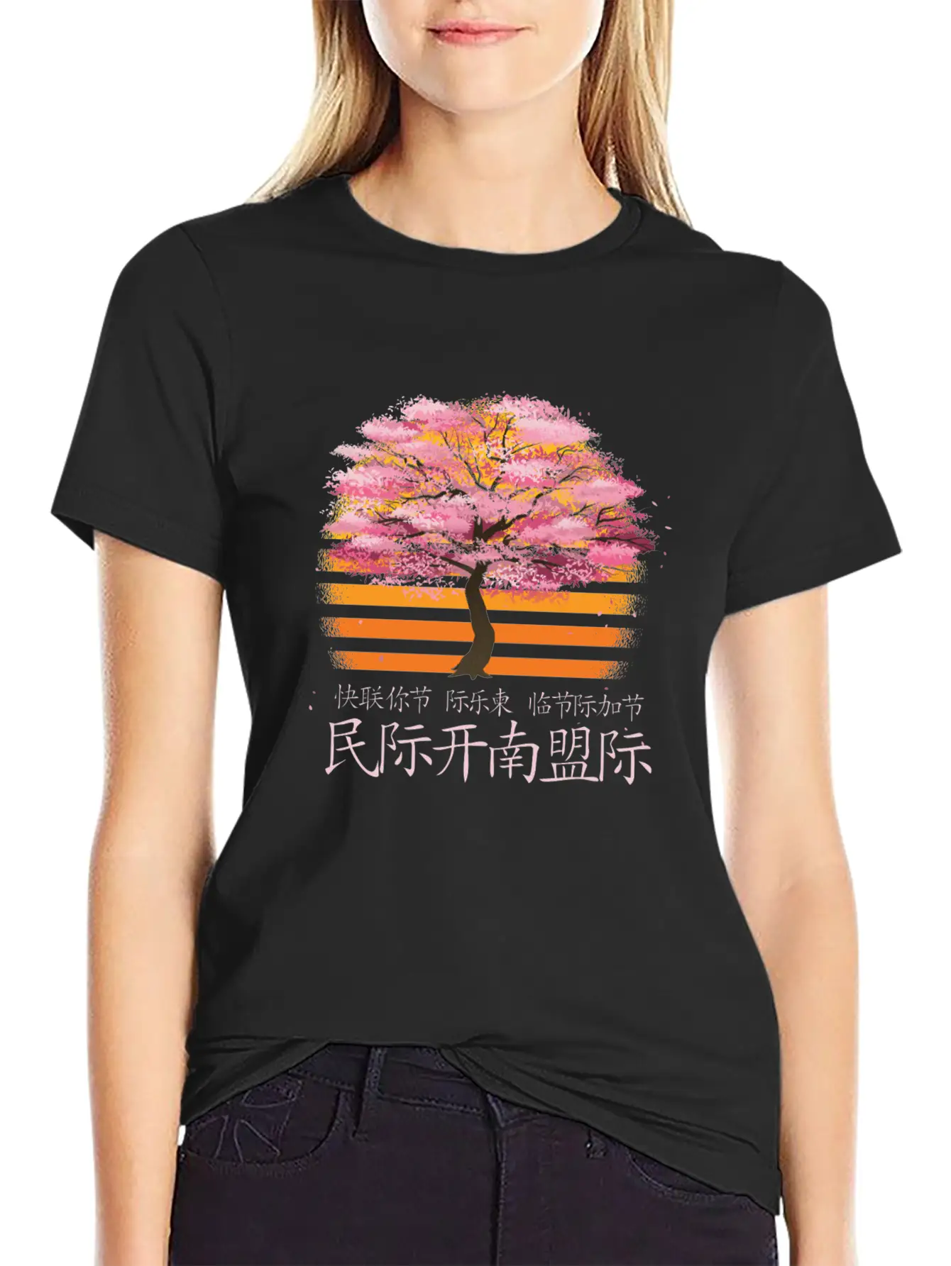 Flower Cherry Essential Cotton Tee For Daily Outfits – Unisex Style