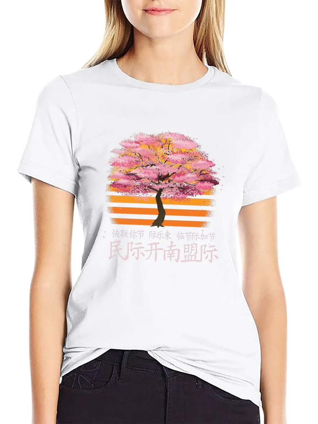 Flower Cherry Essential Cotton Tee For Daily Outfits – Unisex Style