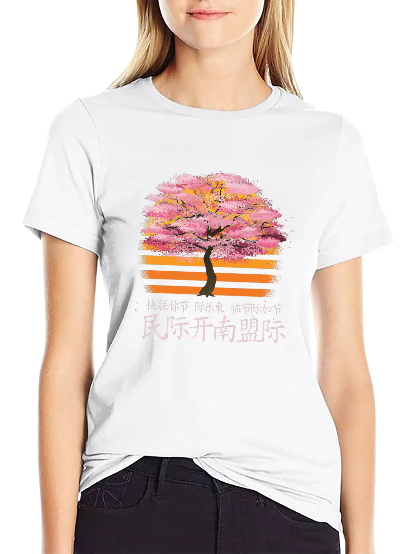 Flower Cherry Essential Cotton Tee For Daily Outfits – Unisex Style