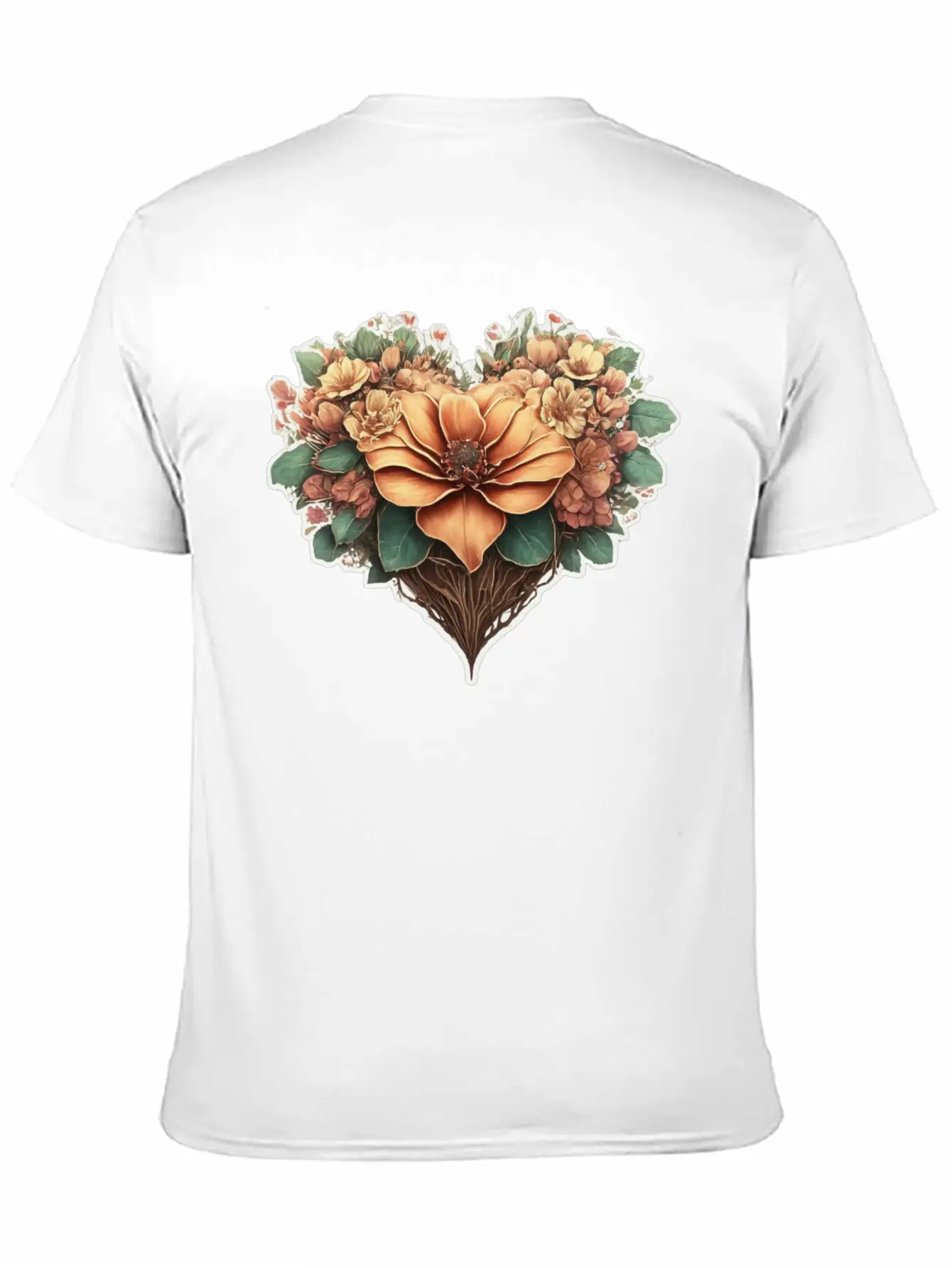 Flower Heart. Valentine's Day Unisex Casual T-Shirt – Clean Design For Daily Comfort