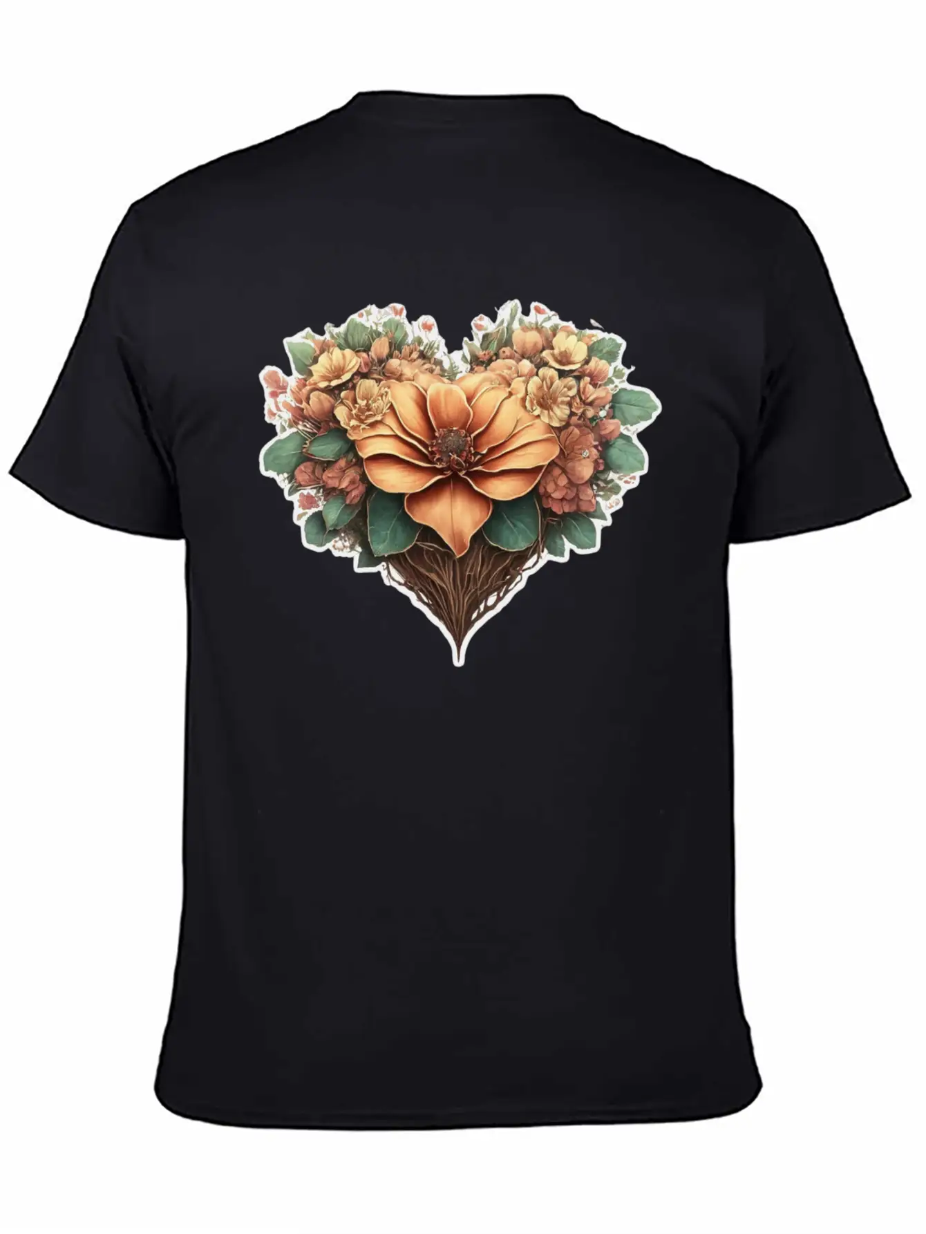 Flower Heart. Valentine's Day Unisex Casual T-Shirt – Clean Design For Daily Comfort