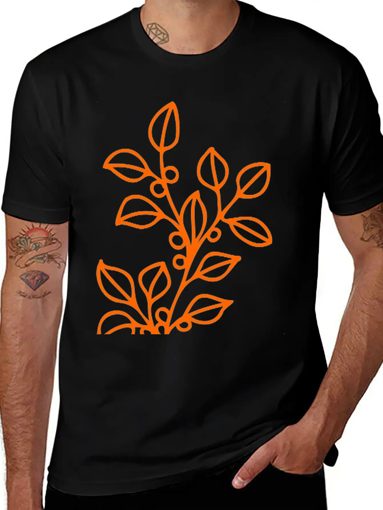 Flower Line Art Vector Classic Fit Graphic Tee For Daily Comfort – Unisex Cotton Shirt