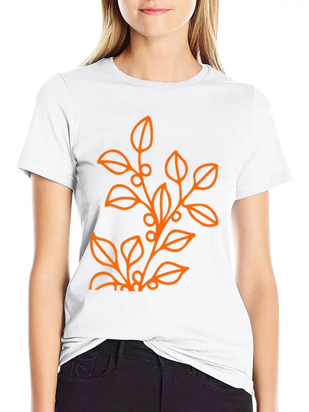 Flower Line Art Vector Classic Fit Graphic Tee For Daily Comfort – Unisex Cotton Shirt