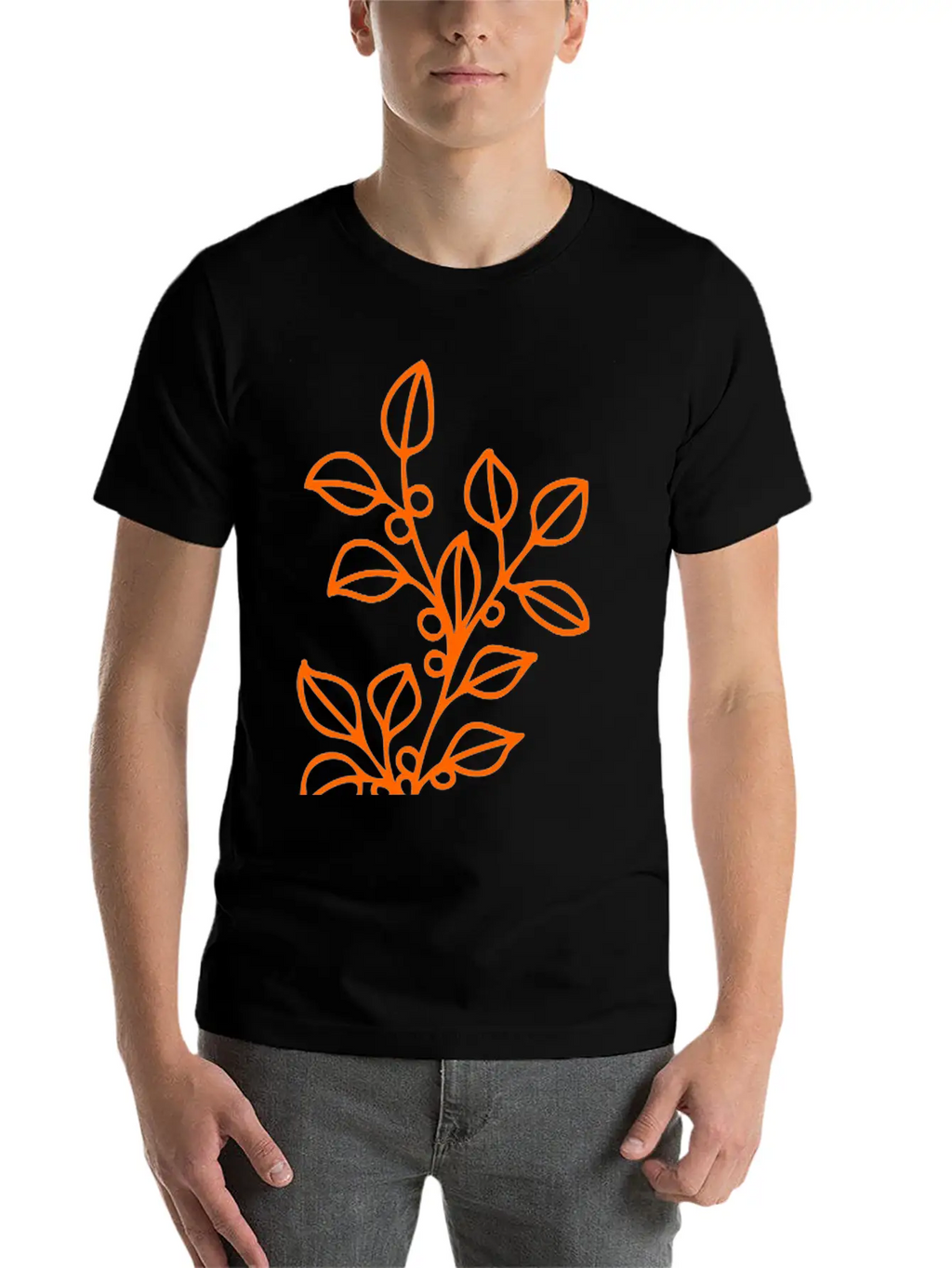 Flower Line Art Vector Classic Fit Graphic Tee For Daily Comfort – Unisex Cotton Shirt