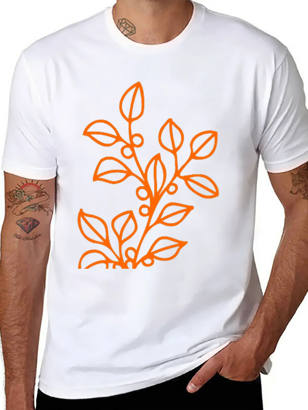 Flower Line Art Vector Classic Fit Graphic Tee For Daily Comfort – Unisex Cotton Shirt