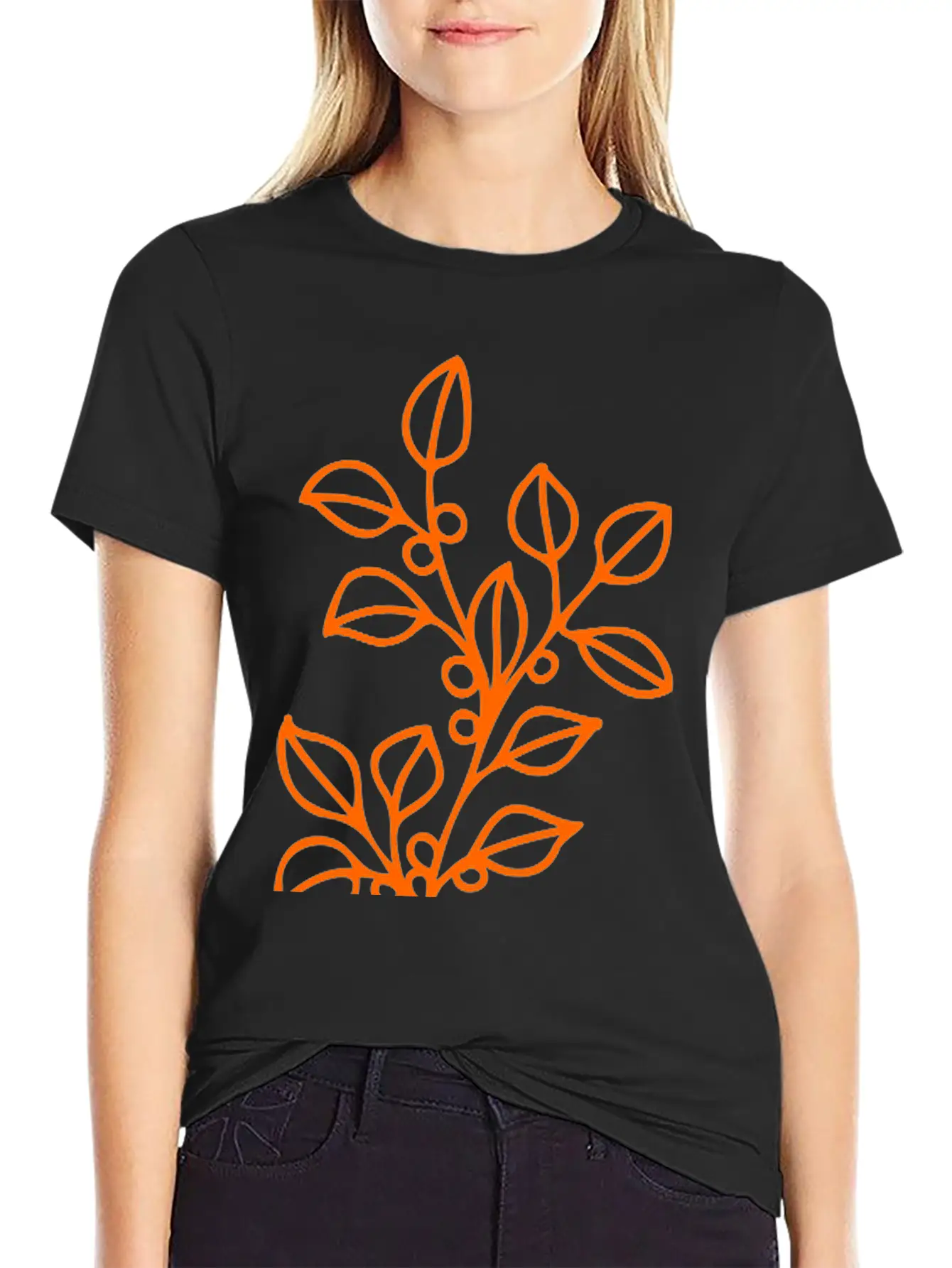 Flower Line Art Vector Classic Fit Graphic Tee For Daily Comfort – Unisex Cotton Shirt