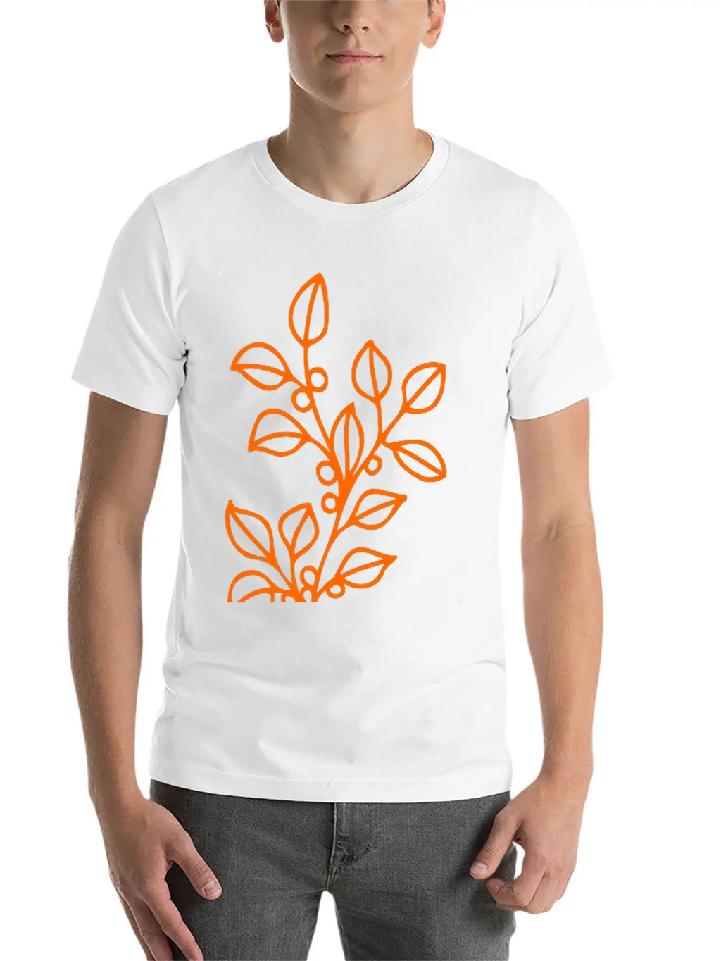 Flower Line Art Vector Classic Fit Graphic Tee For Daily Comfort – Unisex Cotton Shirt