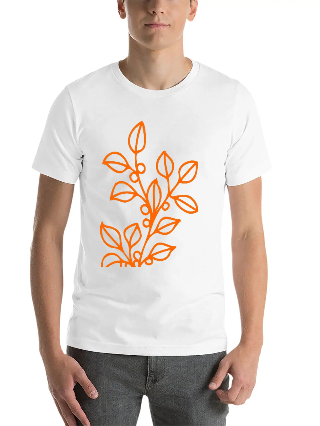 Flower Line Art Vector Classic Fit Graphic Tee For Daily Comfort – Unisex Cotton Shirt
