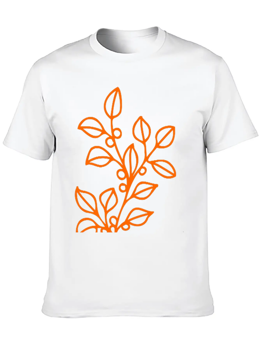 Flower Line Art Vector Classic Fit Graphic Tee For Daily Comfort – Unisex Cotton Shirt