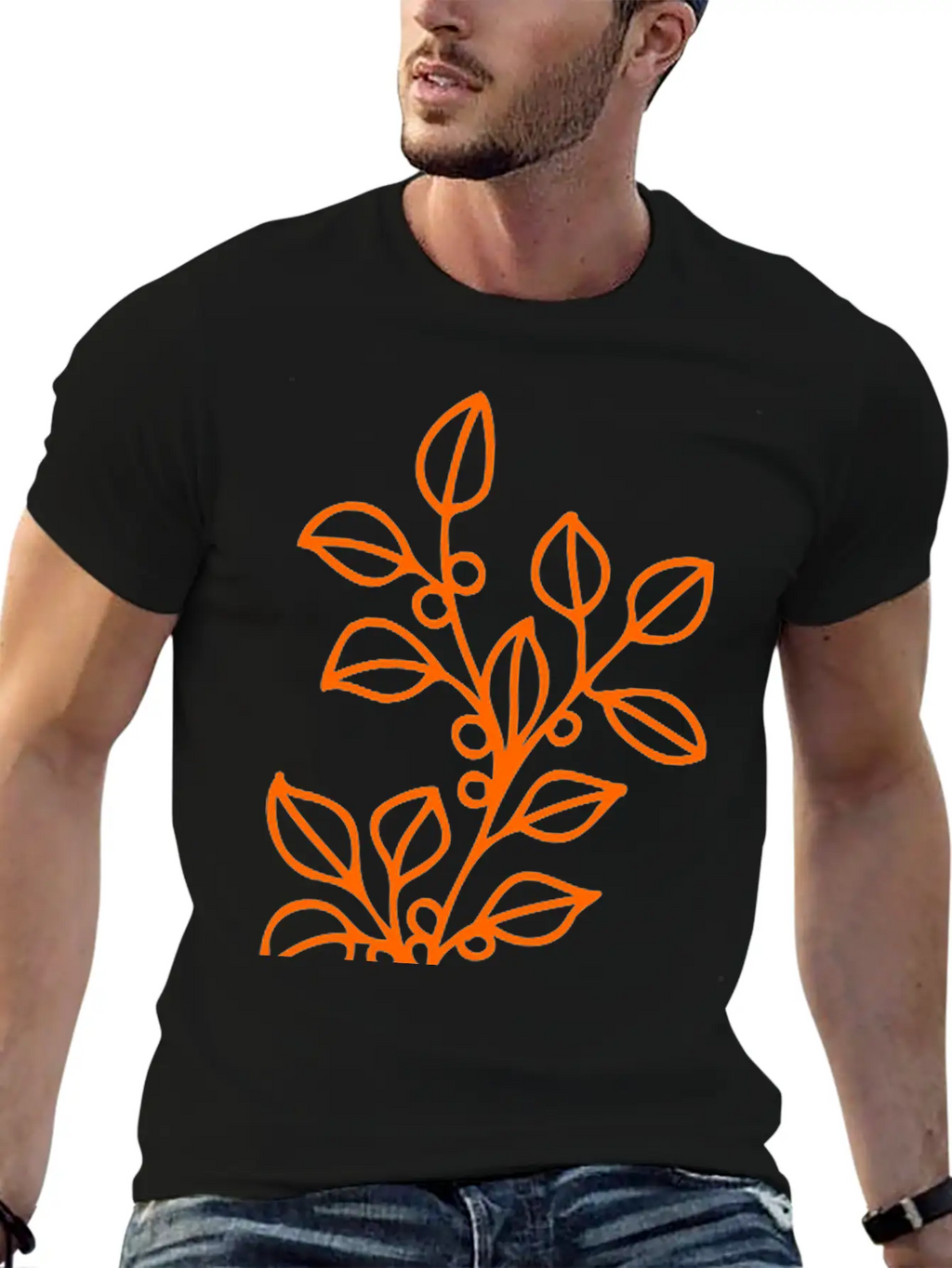 Flower Line Art Vector Classic Fit Graphic Tee For Daily Comfort – Unisex Cotton Shirt