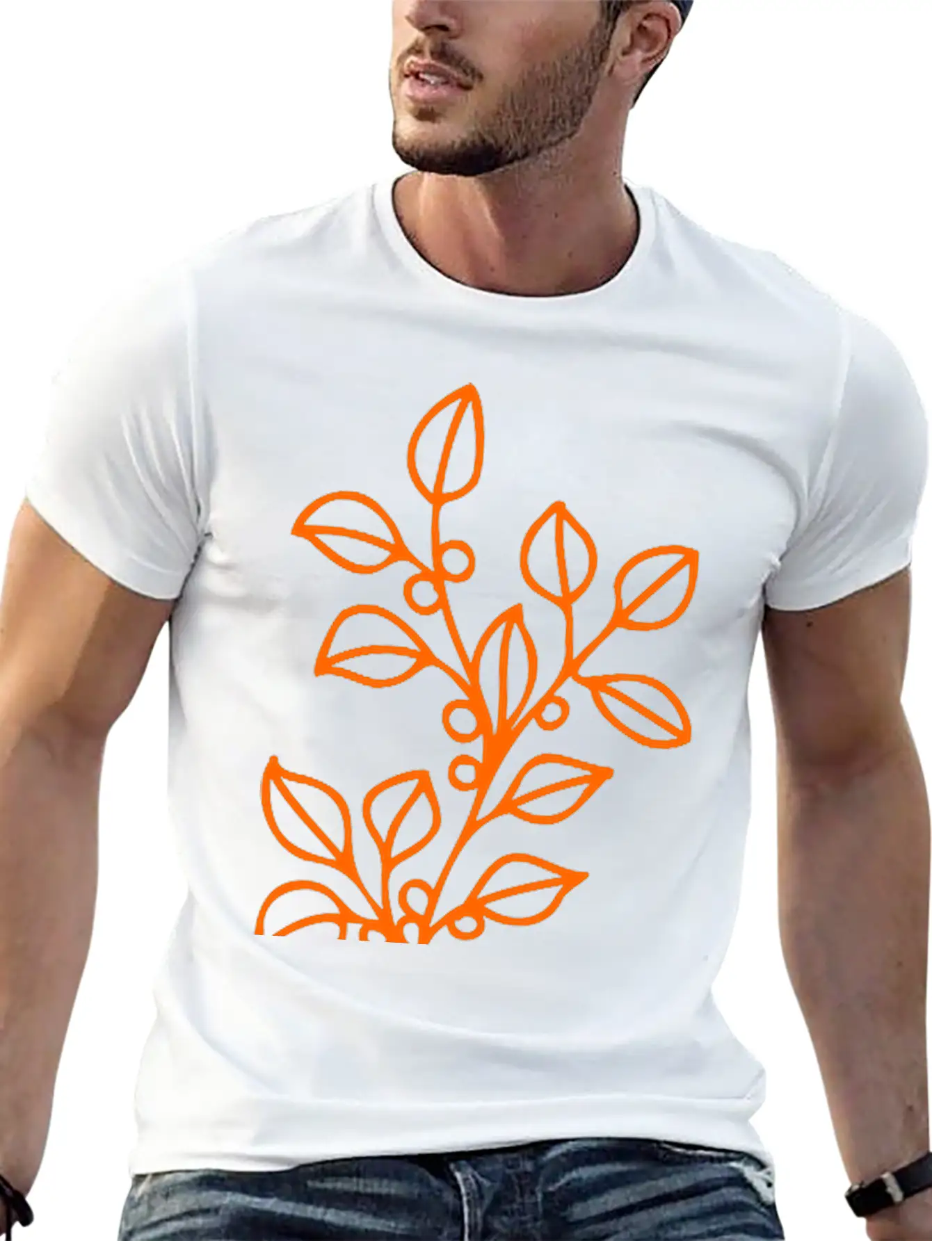 Flower Line Art Vector Classic Fit Graphic Tee For Daily Comfort – Unisex Cotton Shirt