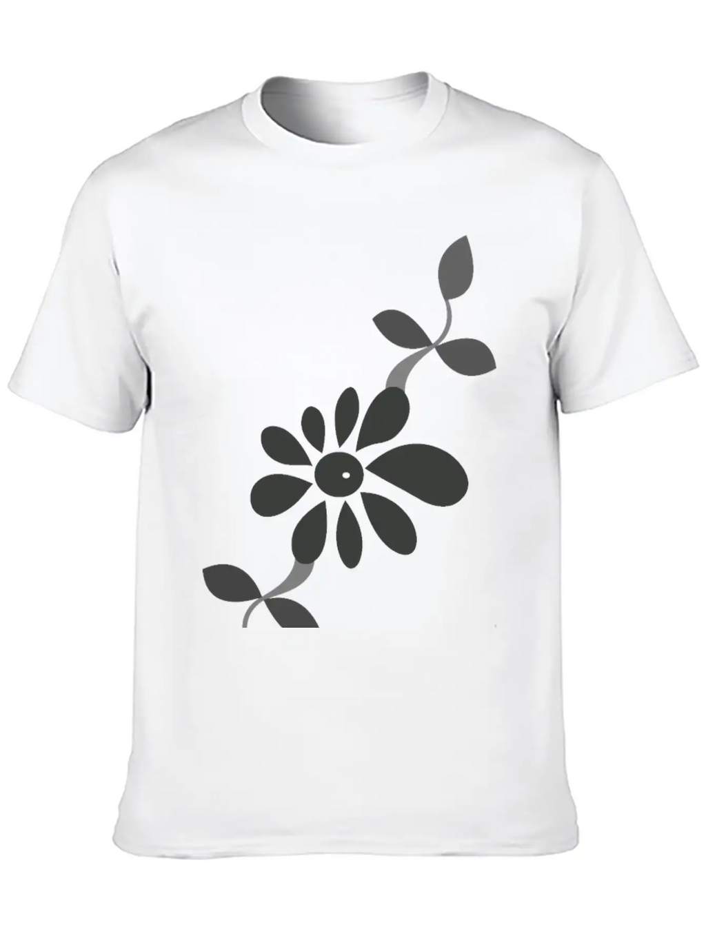 Flower Style Classic Fit Graphic Tee For Daily Comfort – Unisex Cotton Shirt