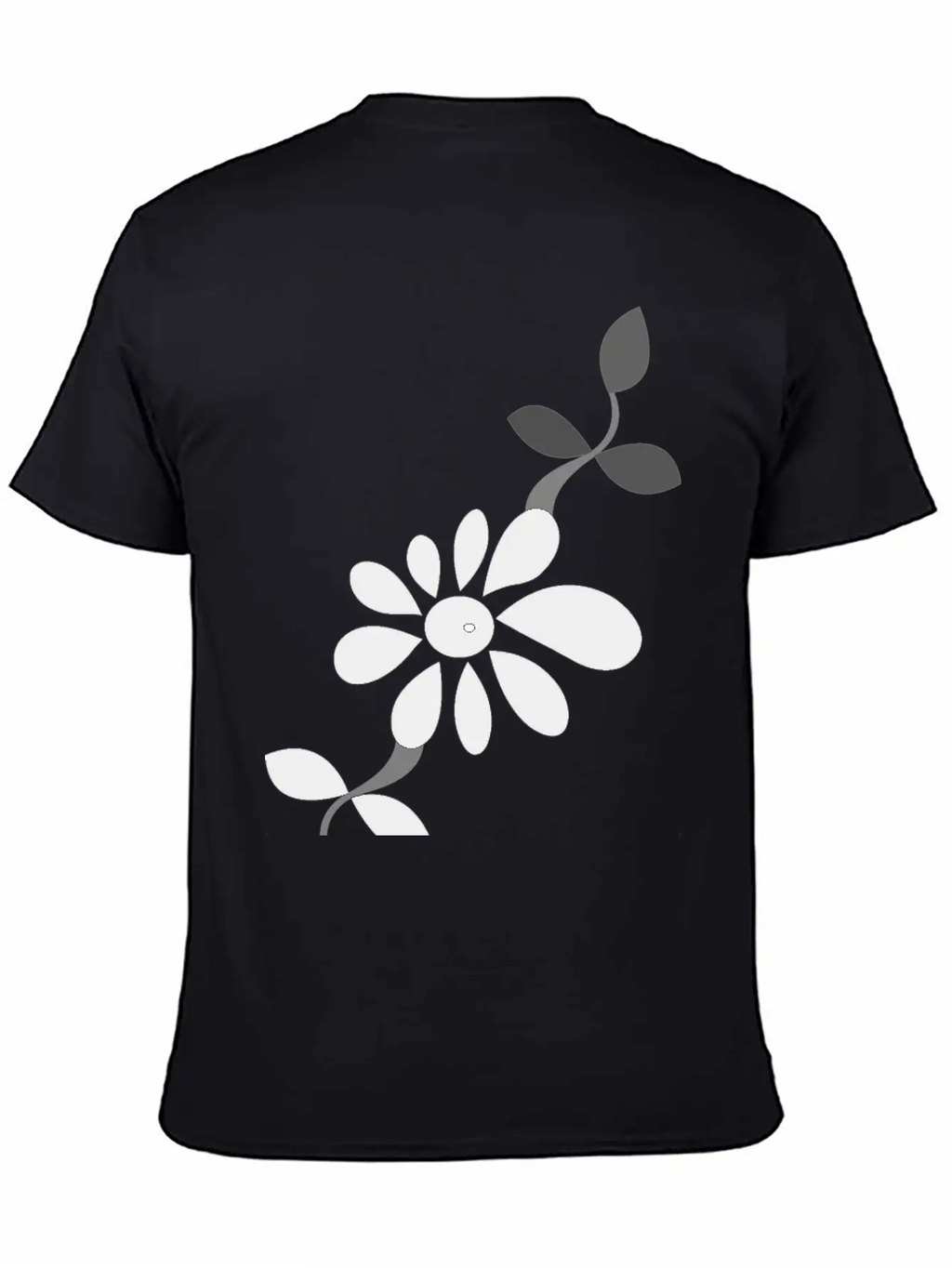 Flower Style Classic Fit Graphic Tee For Daily Comfort – Unisex Cotton Shirt