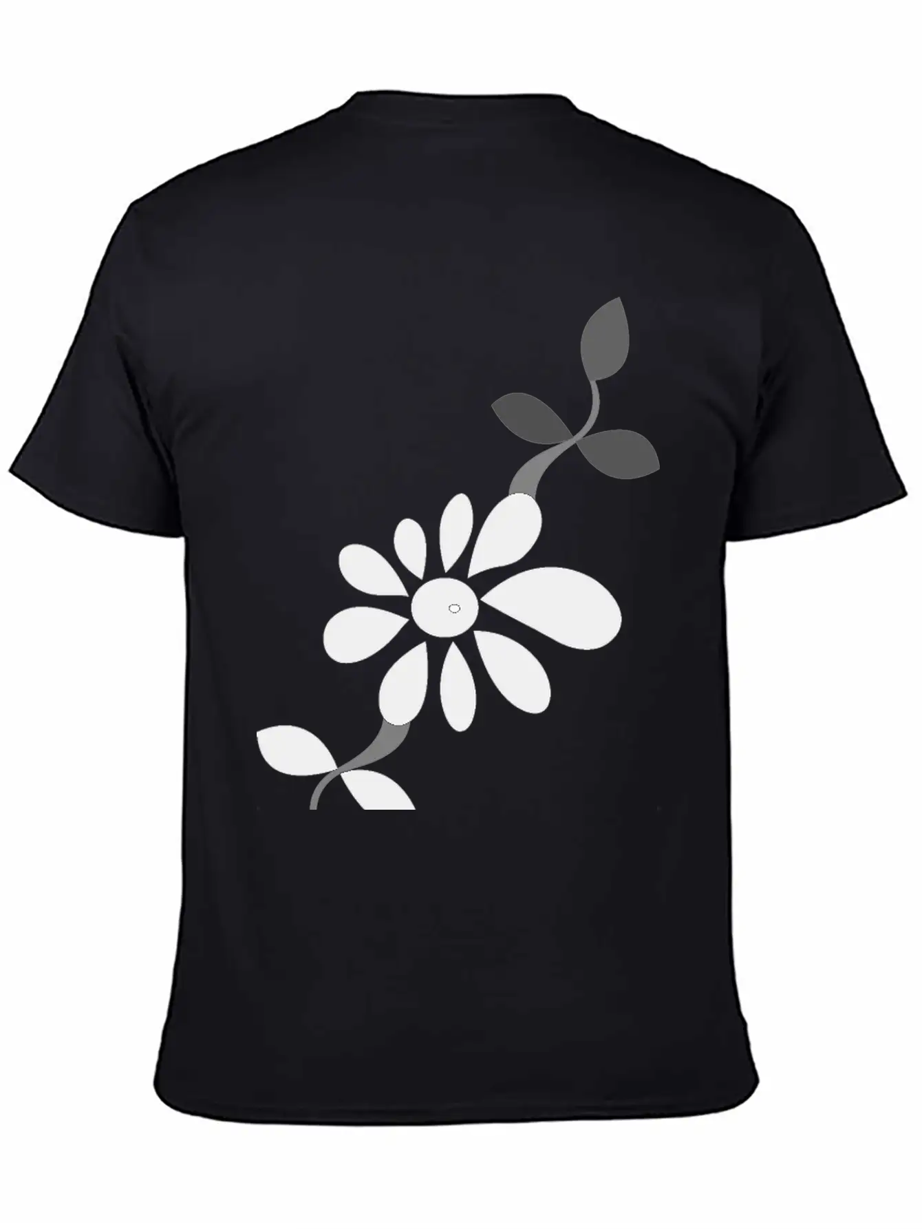 Flower Style Classic Fit Graphic Tee For Daily Comfort – Unisex Cotton Shirt