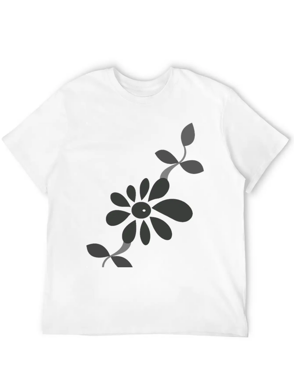 Flower Style Classic Fit Graphic Tee For Daily Comfort – Unisex Cotton Shirt