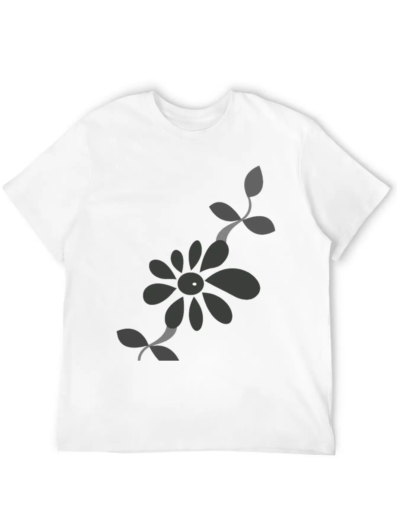 Flower Style Classic Fit Graphic Tee For Daily Comfort – Unisex Cotton Shirt