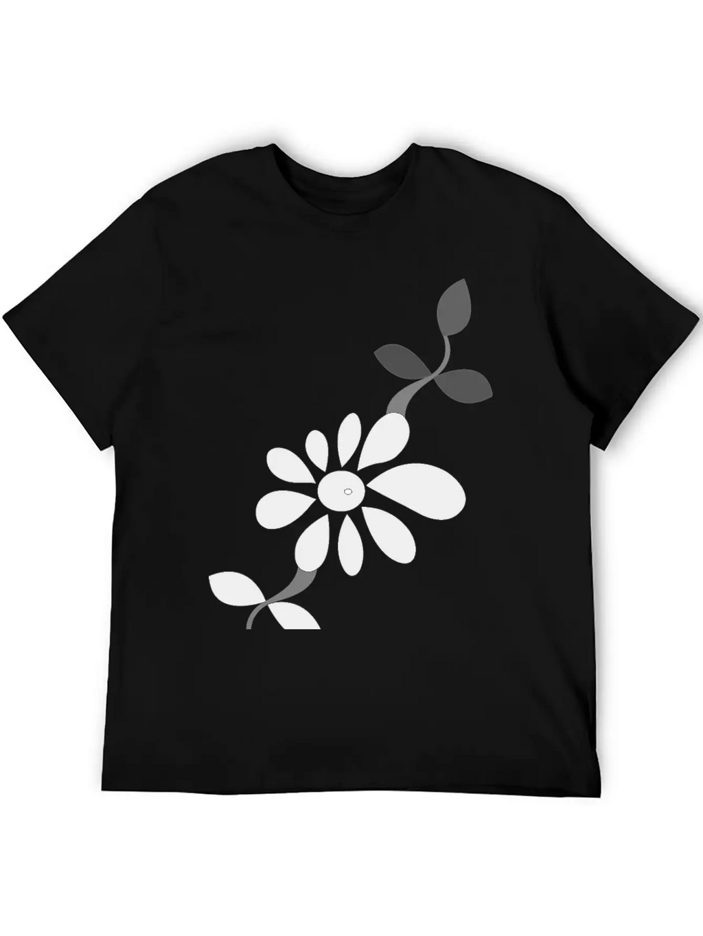 Flower Style Classic Fit Graphic Tee For Daily Comfort – Unisex Cotton Shirt
