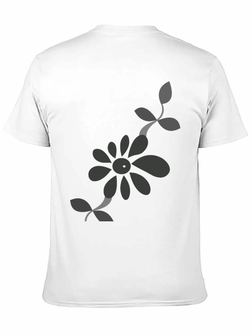 Flower Style Classic Fit Graphic Tee For Daily Comfort – Unisex Cotton Shirt