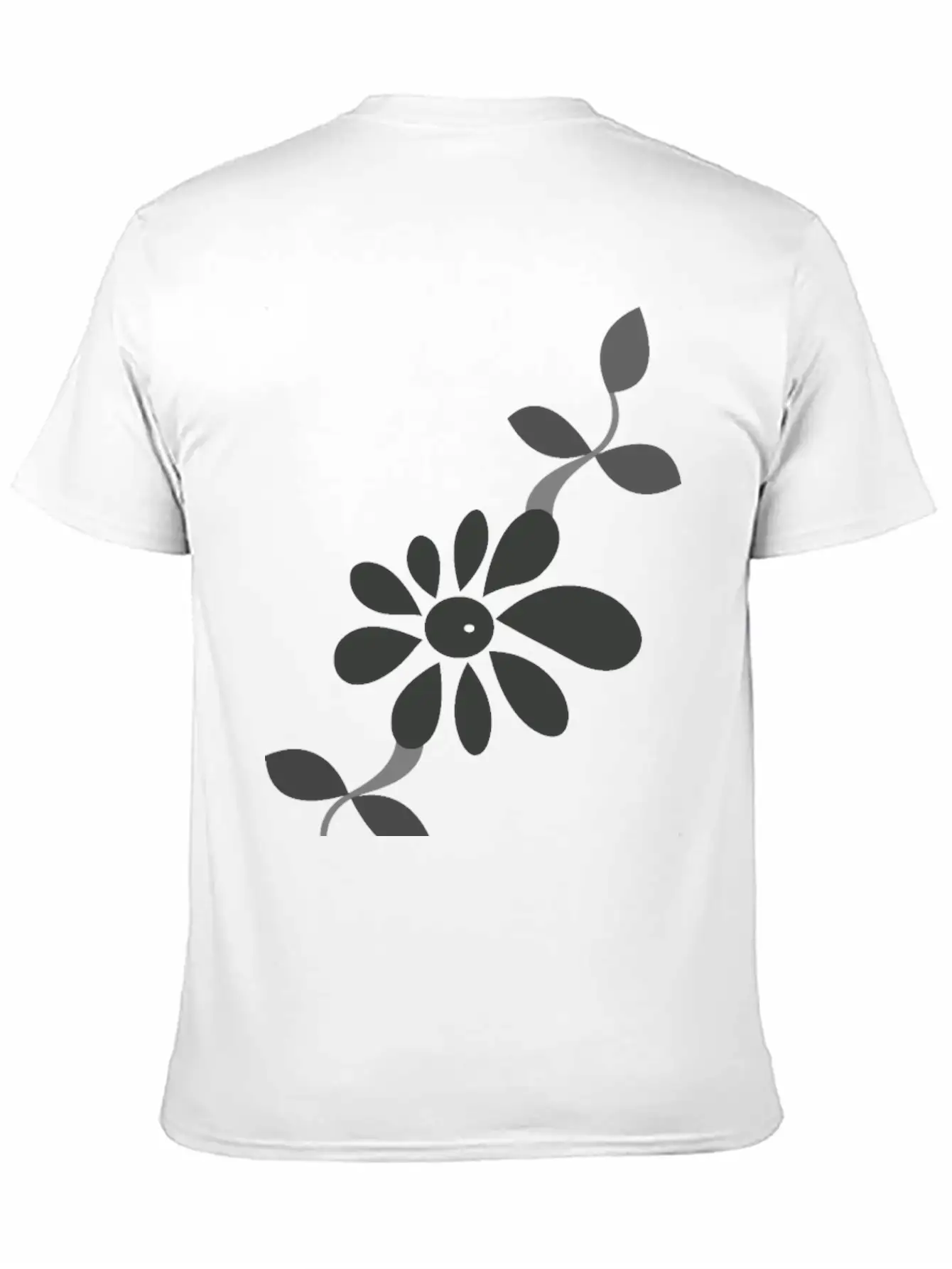 Flower Style Classic Fit Graphic Tee For Daily Comfort – Unisex Cotton Shirt