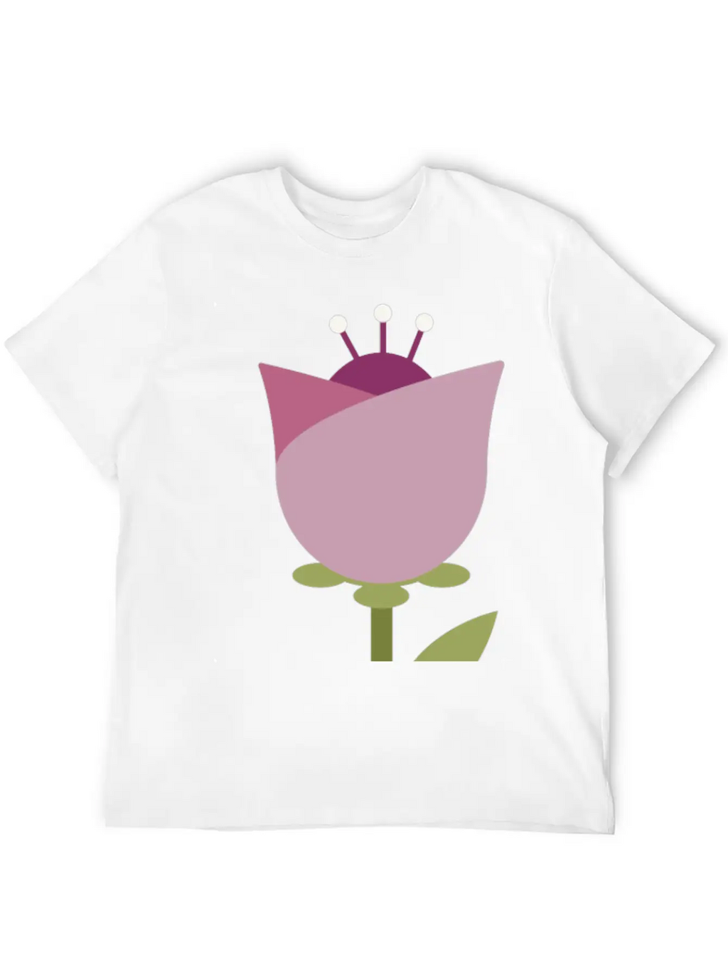 Flower Unisex Short Sleeve Soft Cotton T-Shirt – Casual Everyday Wear