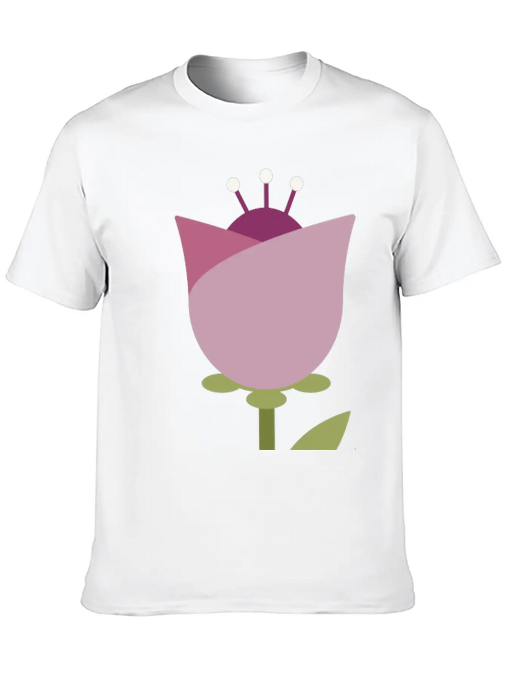 Flower Unisex Short Sleeve Soft Cotton T-Shirt – Casual Everyday Wear