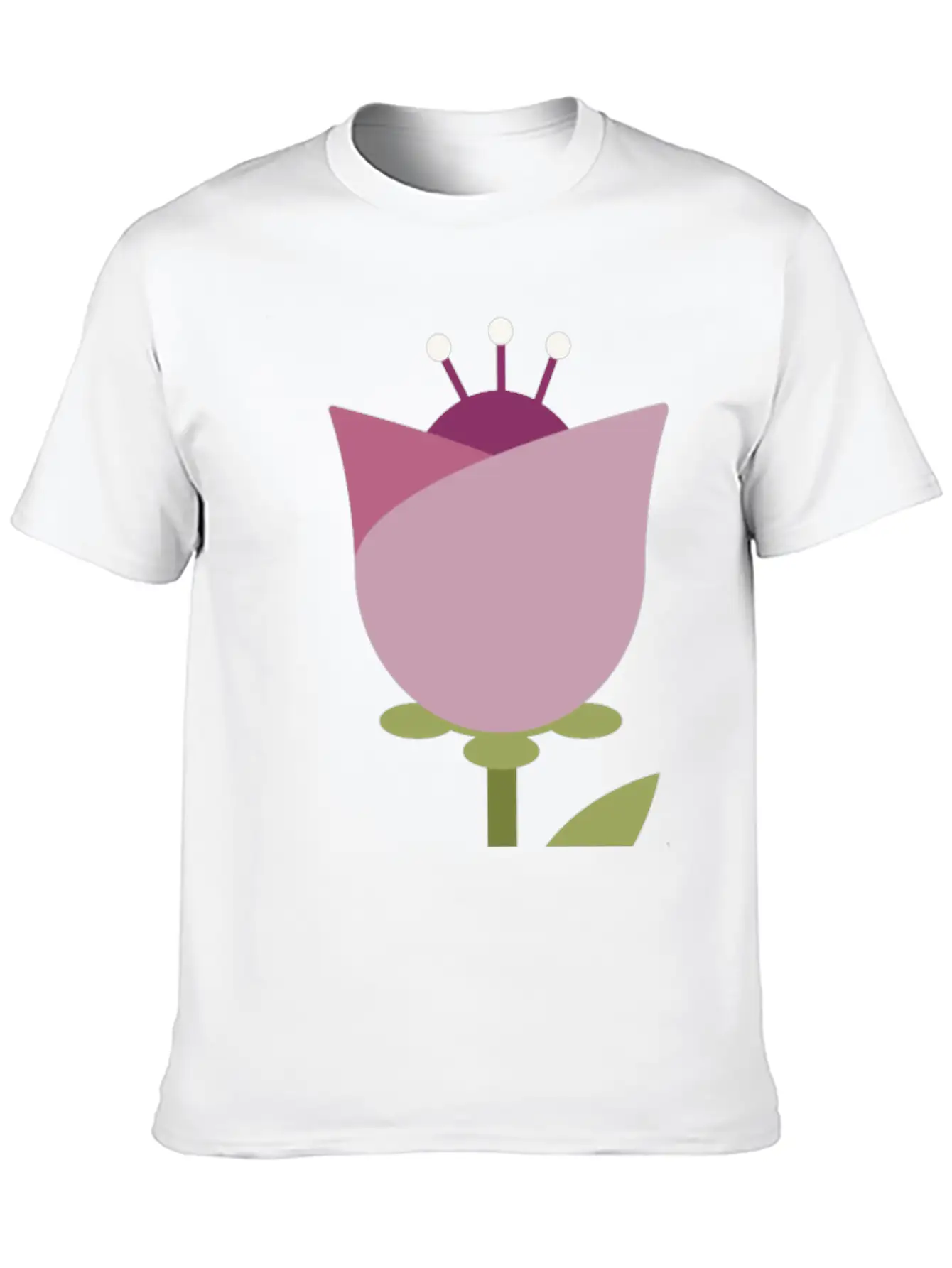 Flower Unisex Short Sleeve Soft Cotton T-Shirt – Casual Everyday Wear